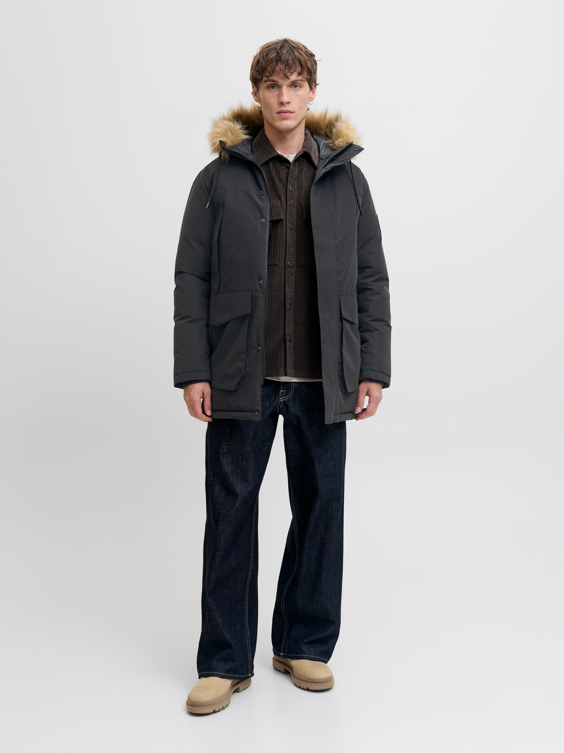 Jack & Jones Parka »JJCAMP FAUX FUR PARKA BF« mit Kapuze