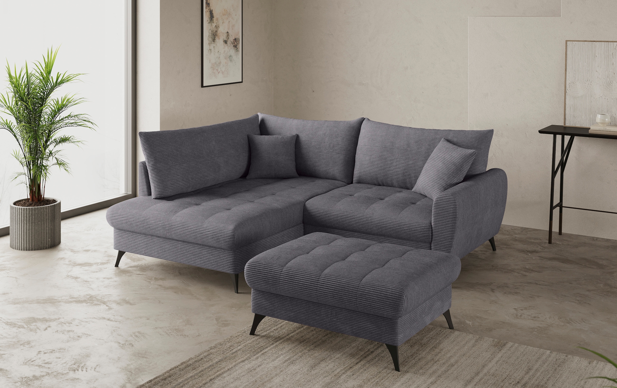 Mr. Couch Hockerbank »Blackburn II«, Passend zu der Garnitur, mit Kaltschaum, bis 140 kg belastbar