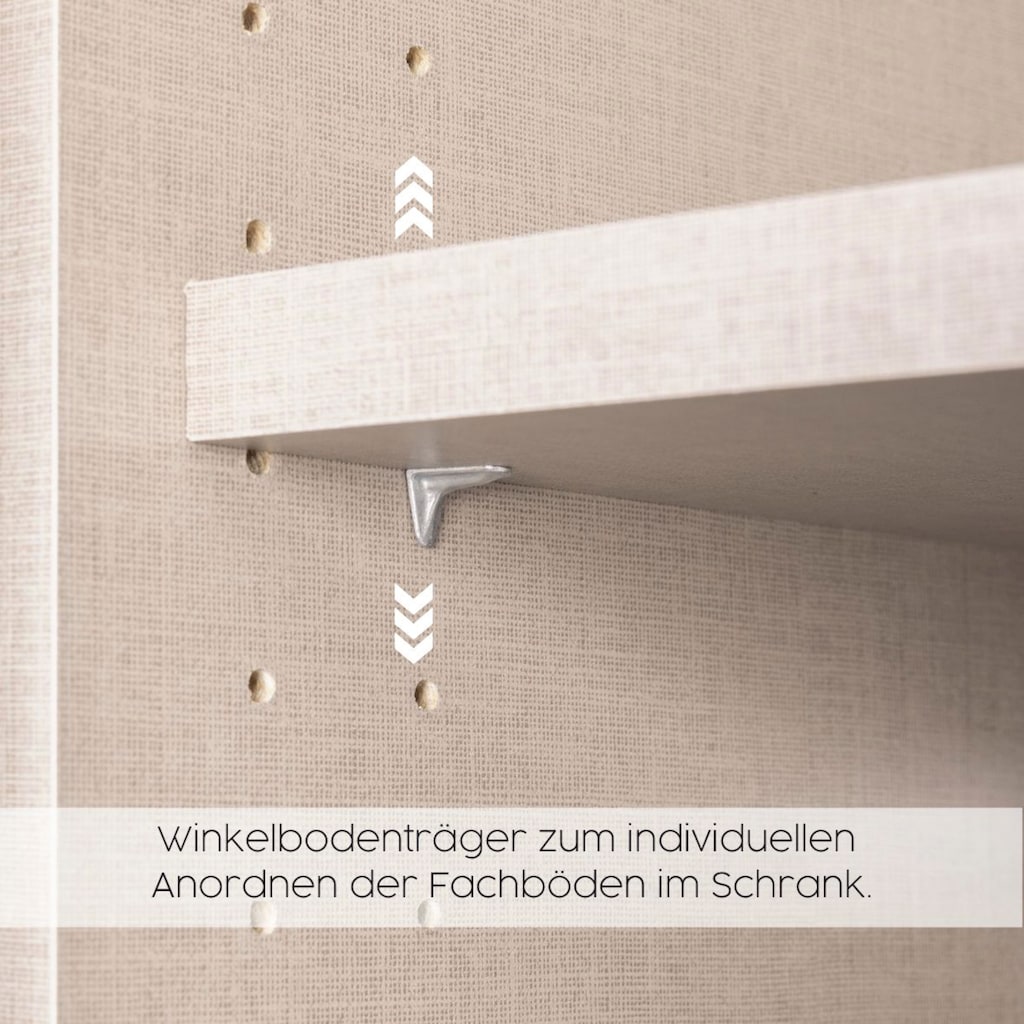 rauch Drehtürenschrank »Voyager«, mit modernen Griffen in Graumetallic, inkl. Außenschubkästen