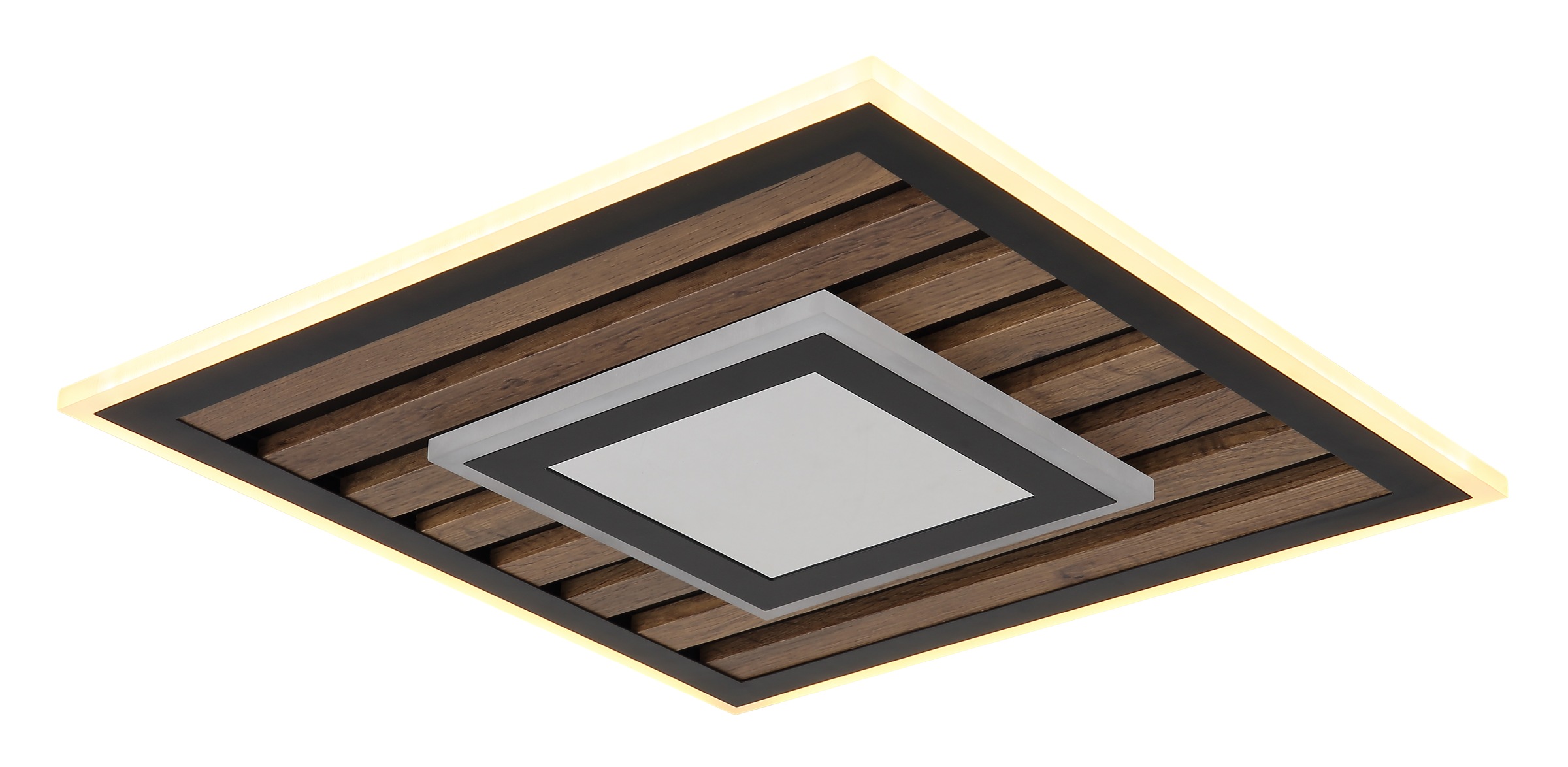 GLOBO LIGHTING LED Deckenleuchte »WOODY« LED-Modul 1 Stk. Warmweiß Deckenlampe, Wohnzimmer, Schlafzimmer, Design Lampe