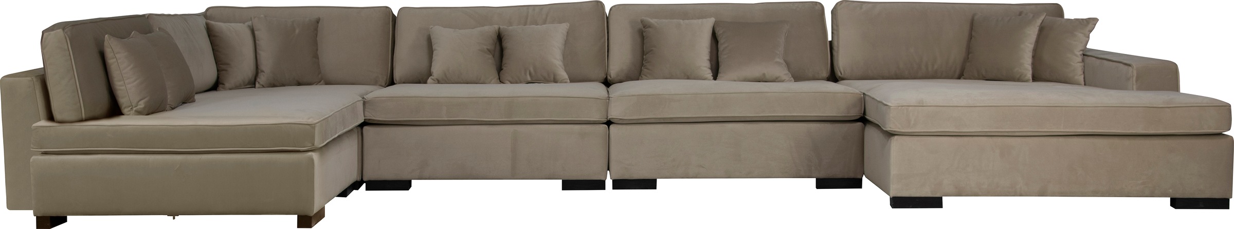 Home affaire Wohnlandschaft »Skara U-Form«, Lounge-Sofa mit Federkernpolsterung, in vielen Bezugsvarianten