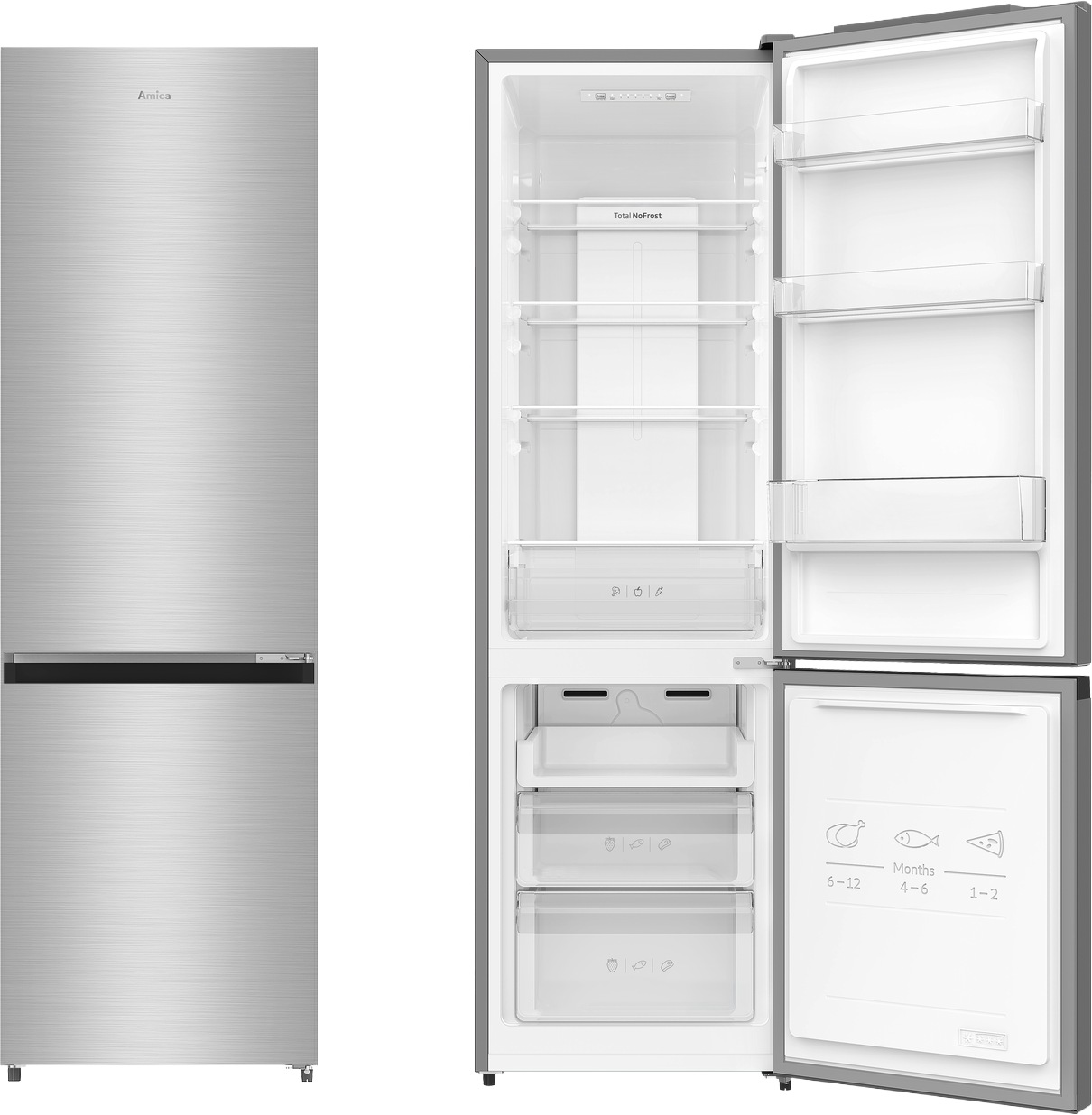 Amica Kühl-/Gefrierkombination »KGCN 387 130 E« 179 cm hoch 55 cm breit Einfach smart: eisfrei, übersichtlich, alltagstauglich