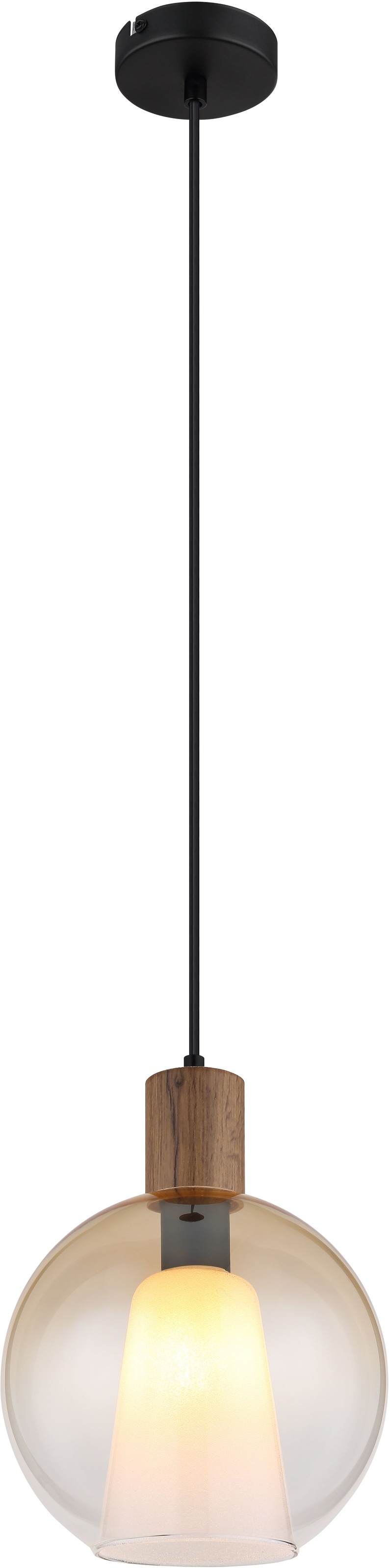 GLOBO LIGHTING Hängeleuchte »BARRY I« E27 1 Stk. Hängelampe/Pendelleuchte/Esszimmer/Wohnzimmer/Esstisch schwarz