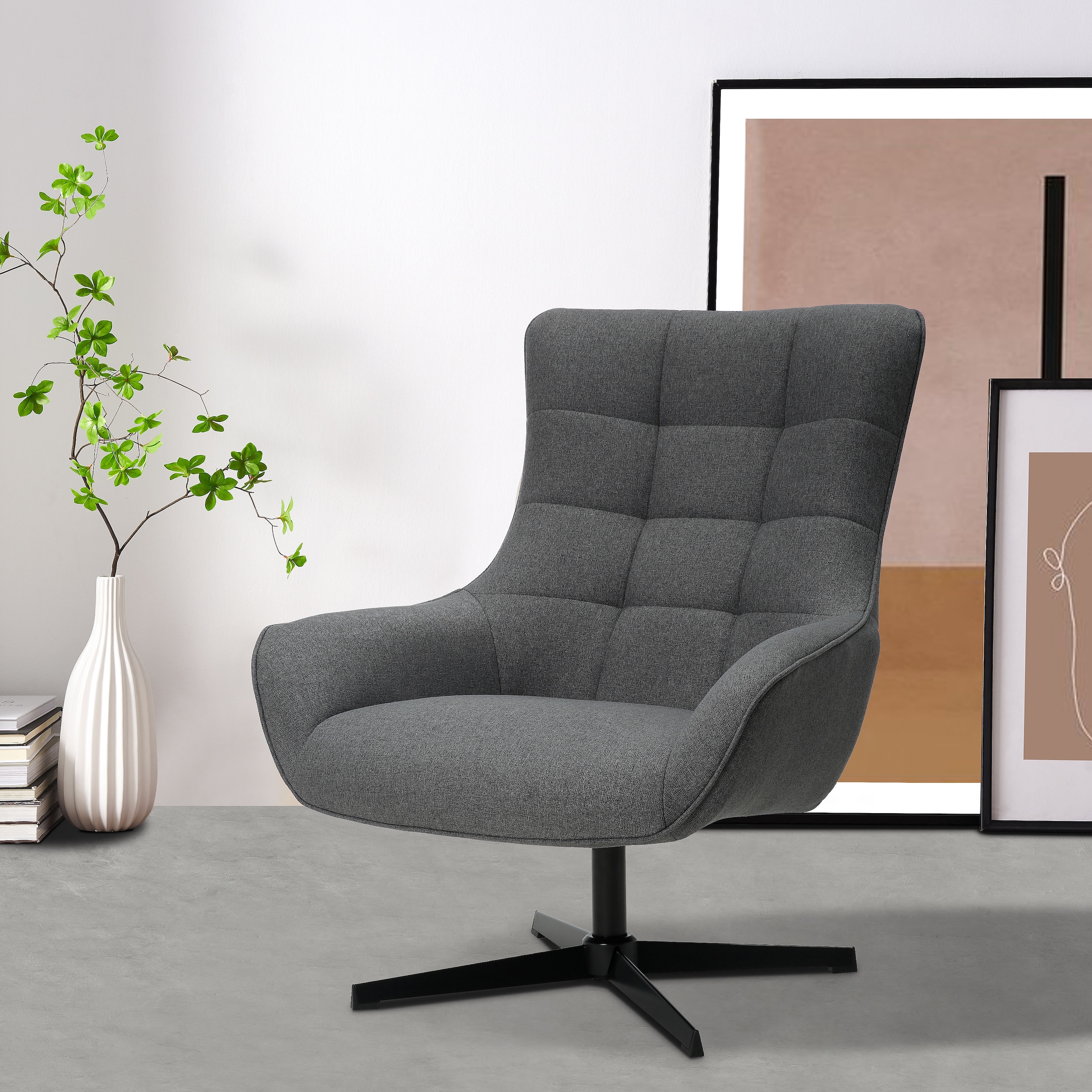 INOSIGN Ohrensessel »LEMOORE, Relaxsessel, TV-Sessel,« 360° Grad drehbar günstig online kaufen