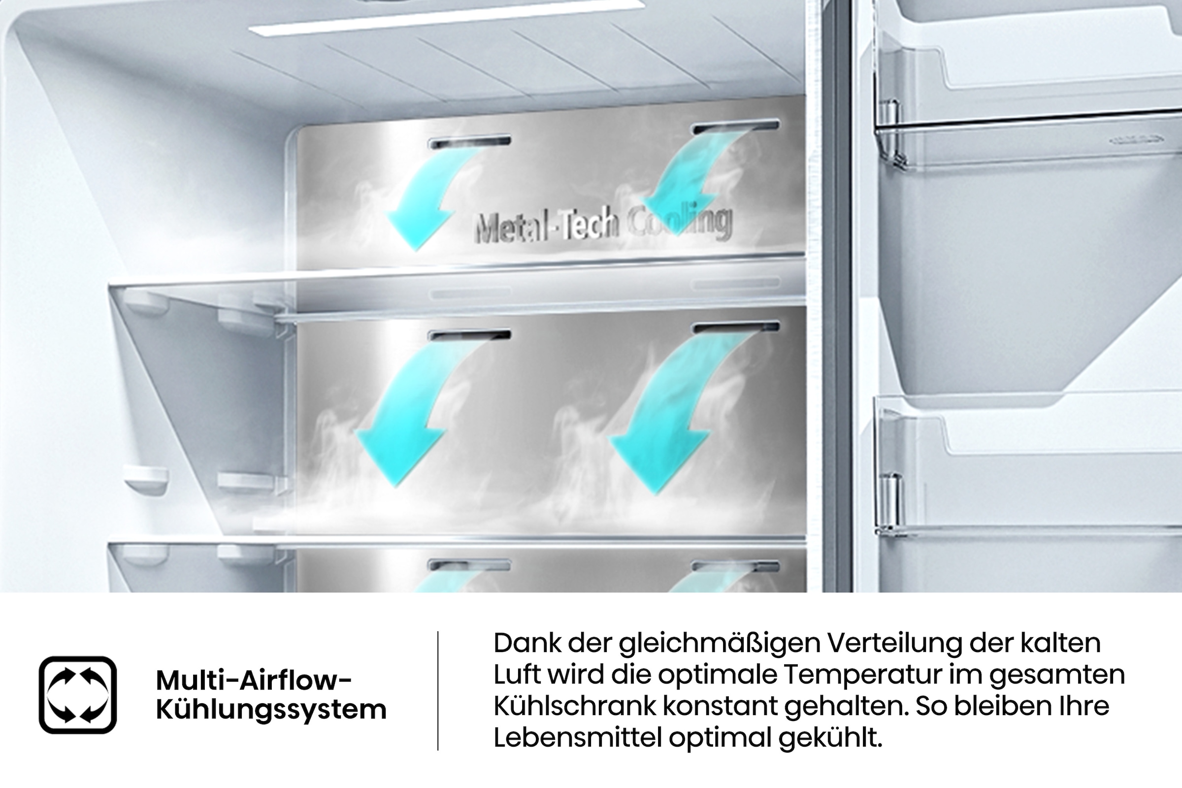 Hisense Multi Door »RQ5P470SAFD«, MetalCooling Innenwand