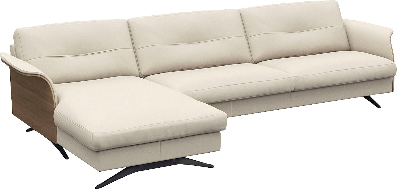 FLEXLUX Ecksofa »Glow, super bequem durch hochwertigem Sitzaufbau mit Federkern, L-Form«, Modernes skandinavisches Design