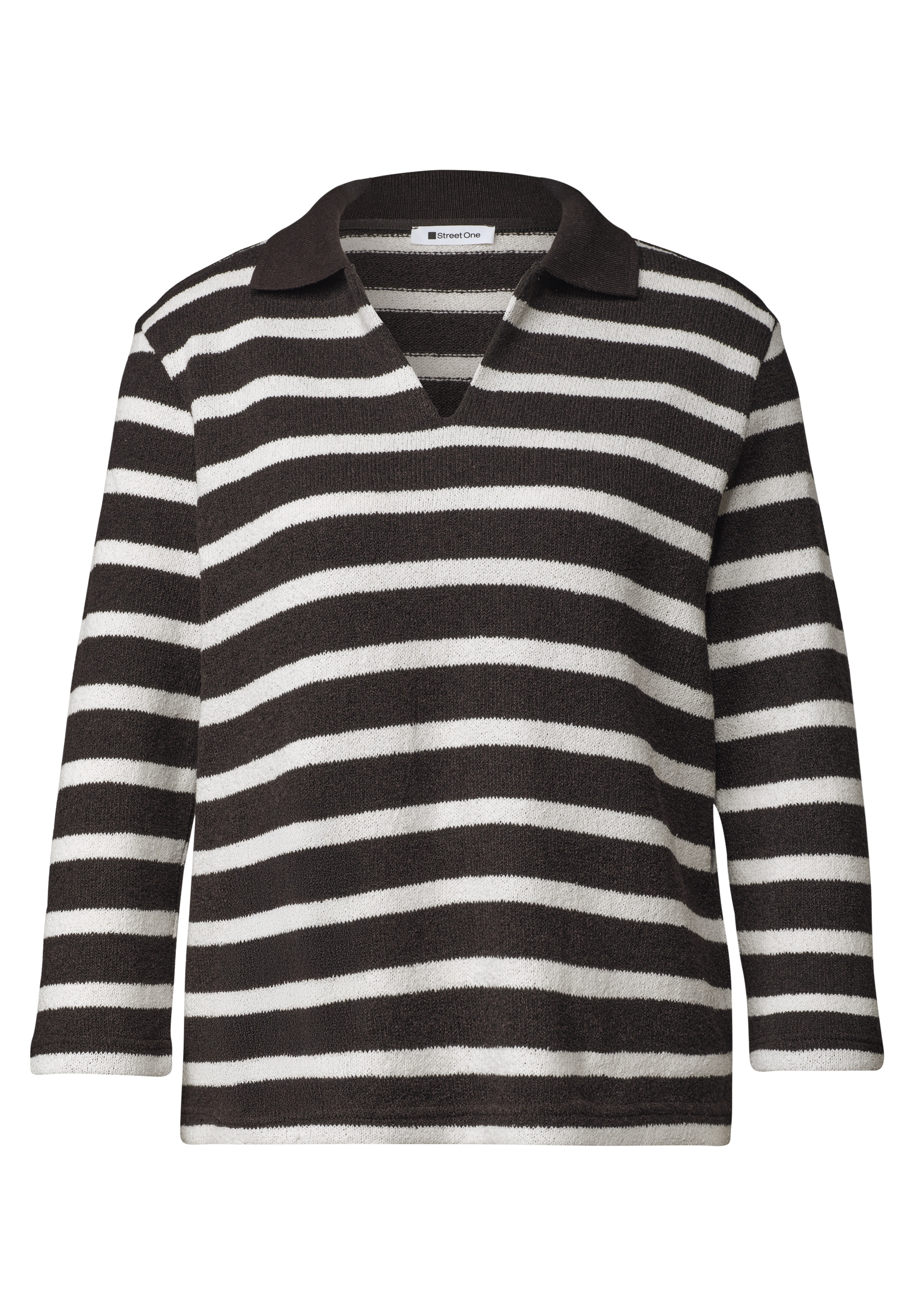 STREET ONE Poloshirt mit Streifenmuster