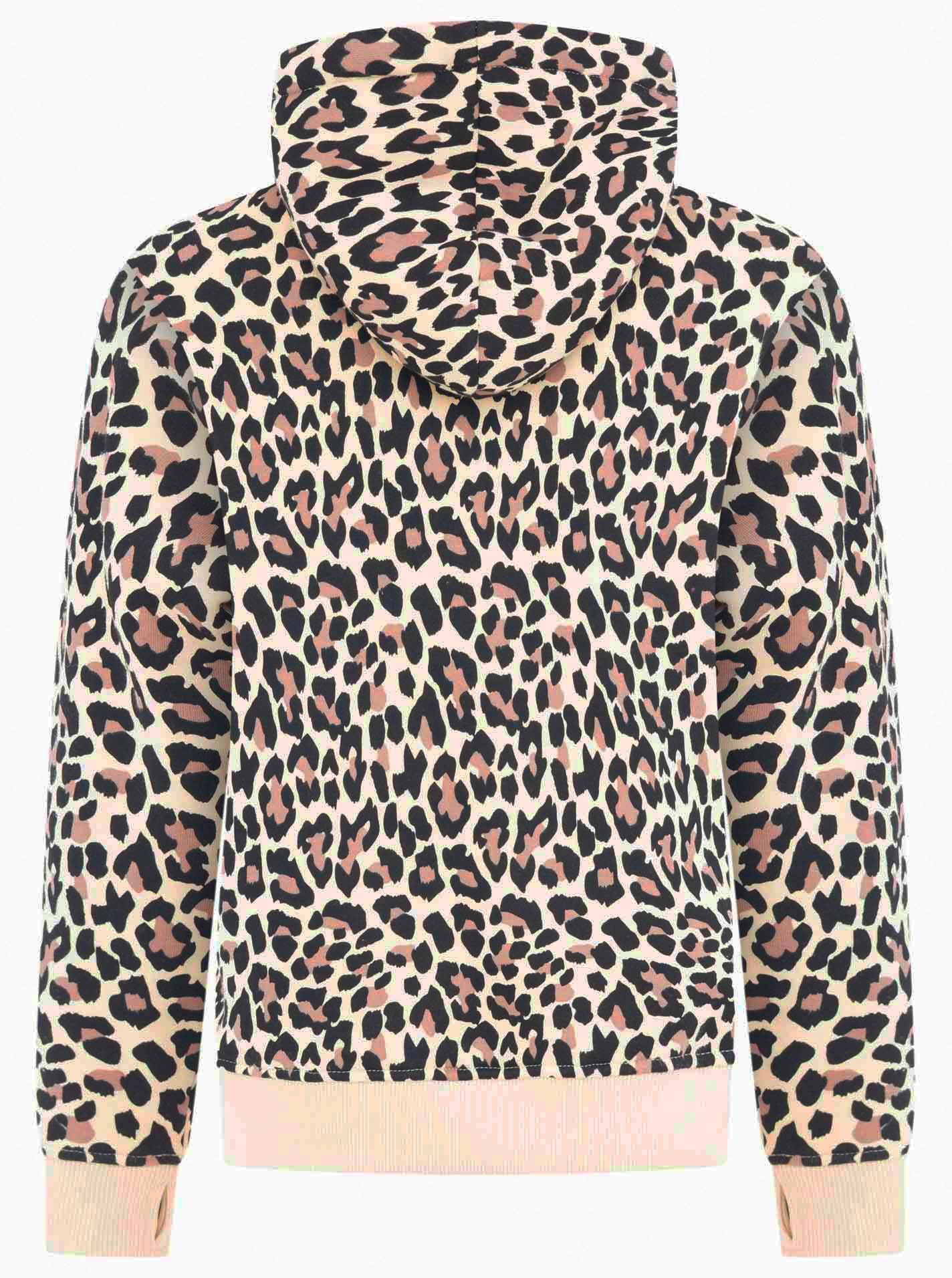 Zwillingsherz Hoodie »"Born to roar"«, Leo Muster, pinker Schriftzug, Kordel, Kapuze, Fronttasche
