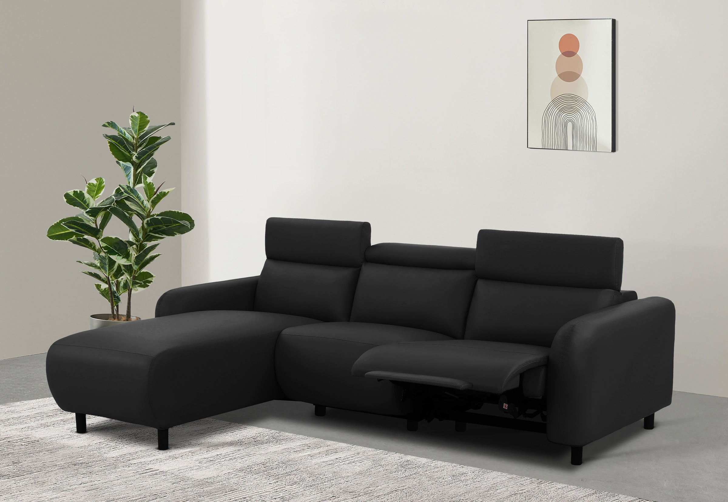 Home affaire Ecksofa »SKAANE Kunstleder, L-Form, 274 cm, manuelle u. elektr günstig online kaufen