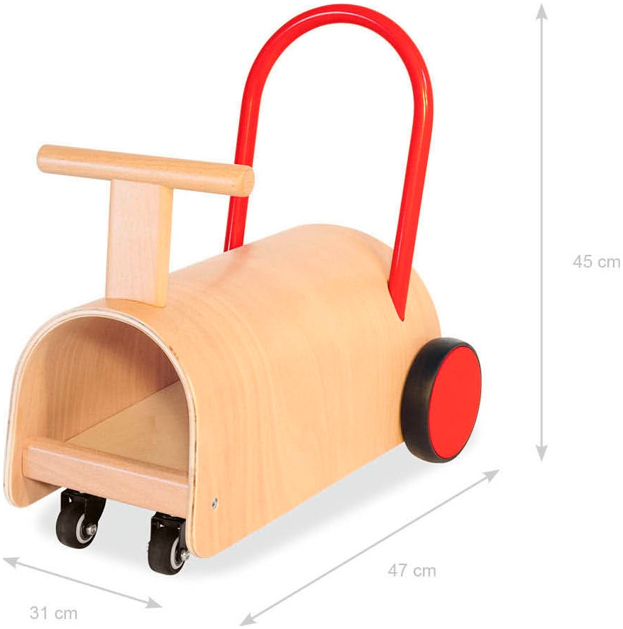 Pinolino® Lauflernwagen »Enzo, natur/rot«