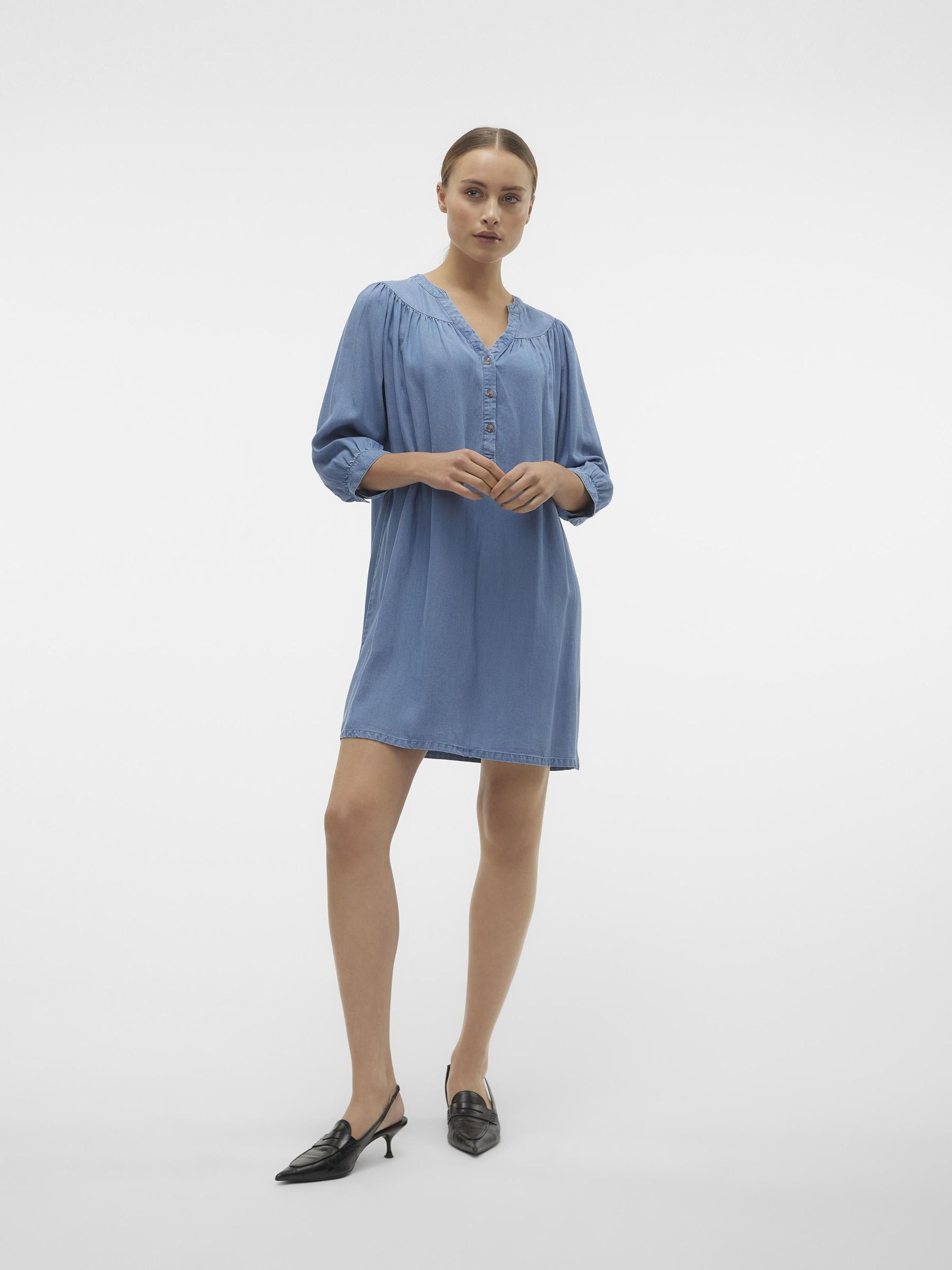 Vero Moda Minikleid »VMBREE 3/4 LOOSE TUNIC GA«, Sommerkleid, im Denim Look