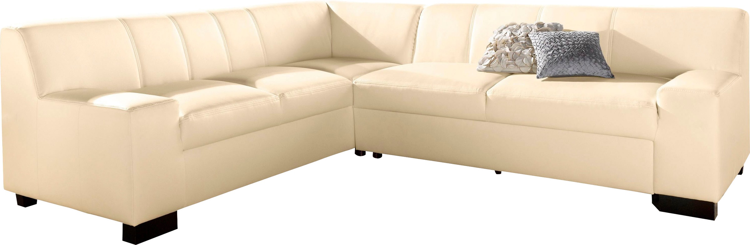 DOMO collection Ecksofa »Norma, moderne Armlehnen, zeitlos und elegant, L-F günstig online kaufen