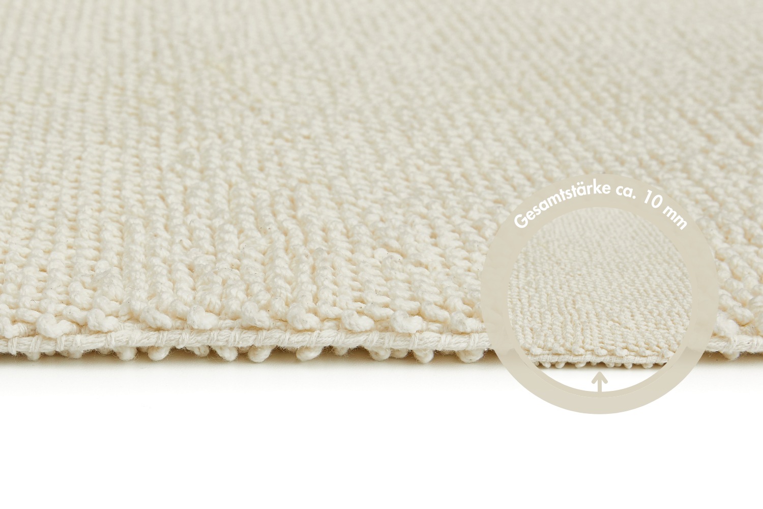 LUXOR living Badematte »Atlanta, 50x80 cm« Höhe 10 mm beidseitig nutzbar | fußbodenheizungsgeeignet Badteppich, Duschvorleger, Uni Farben, saugstark