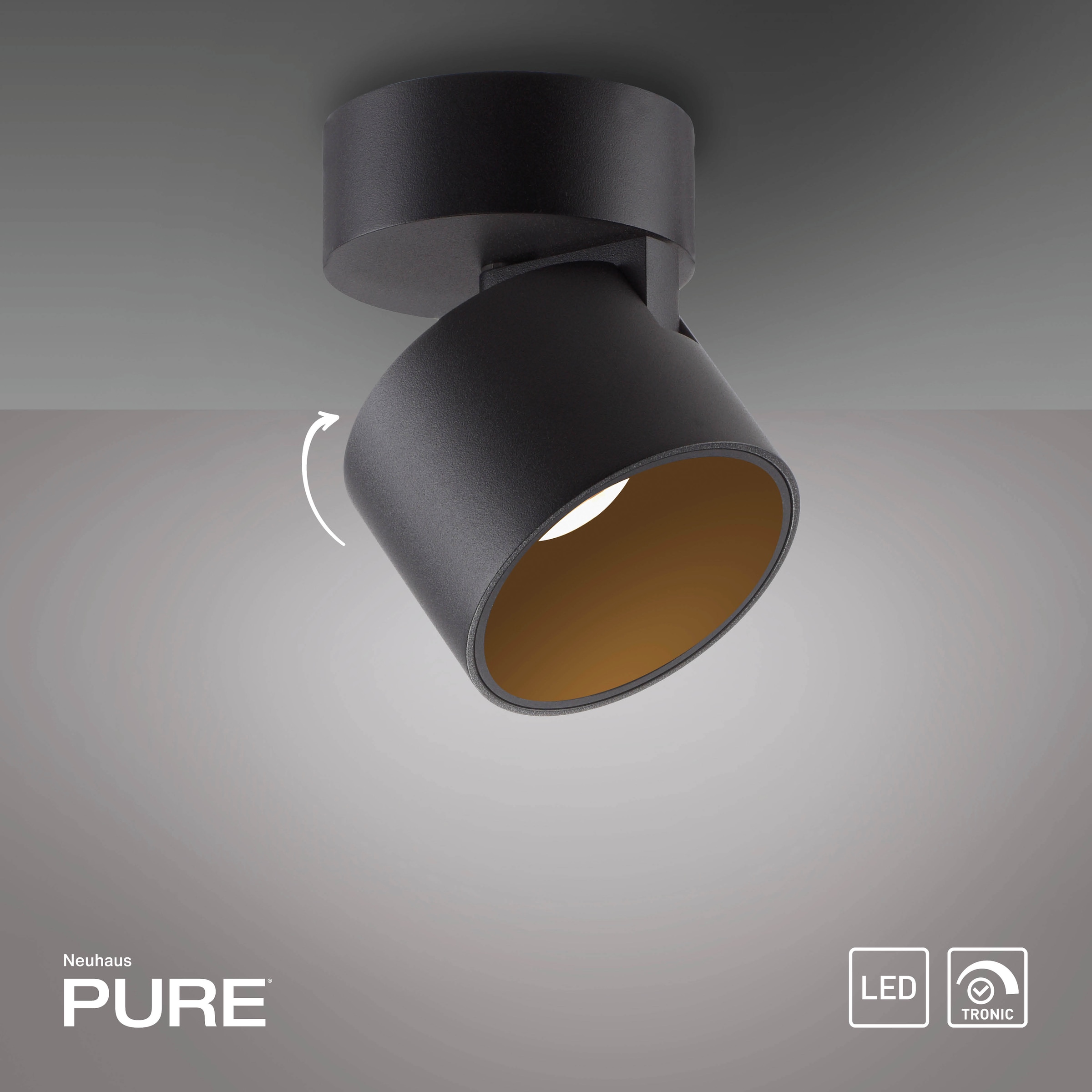 Neuhaus PURE LED Deckenleuchte »PURE Cup« LED-Board 1 Stk. Warmweiß Dimmfähig über separaten Tronicdimmer, dreh- & schwenkbar