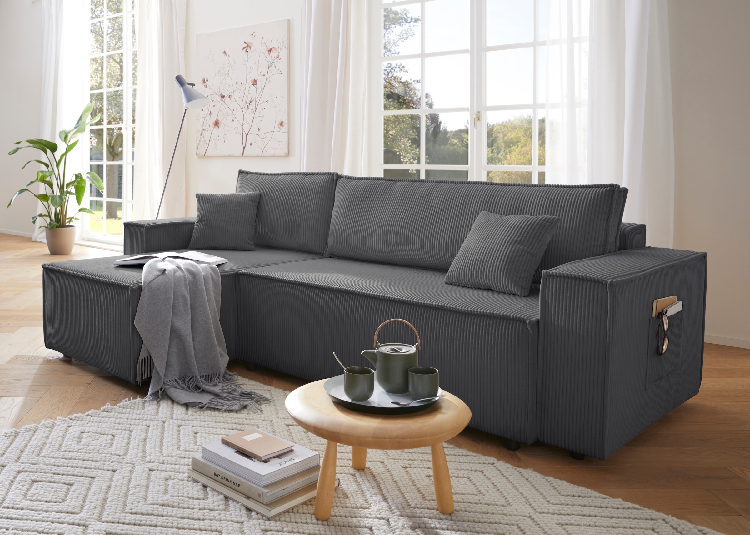 OTTO home Ecksofa »CASSI, 241cm, L-Form, Schlafsofa, Dauerschläfer, Boxspri günstig online kaufen