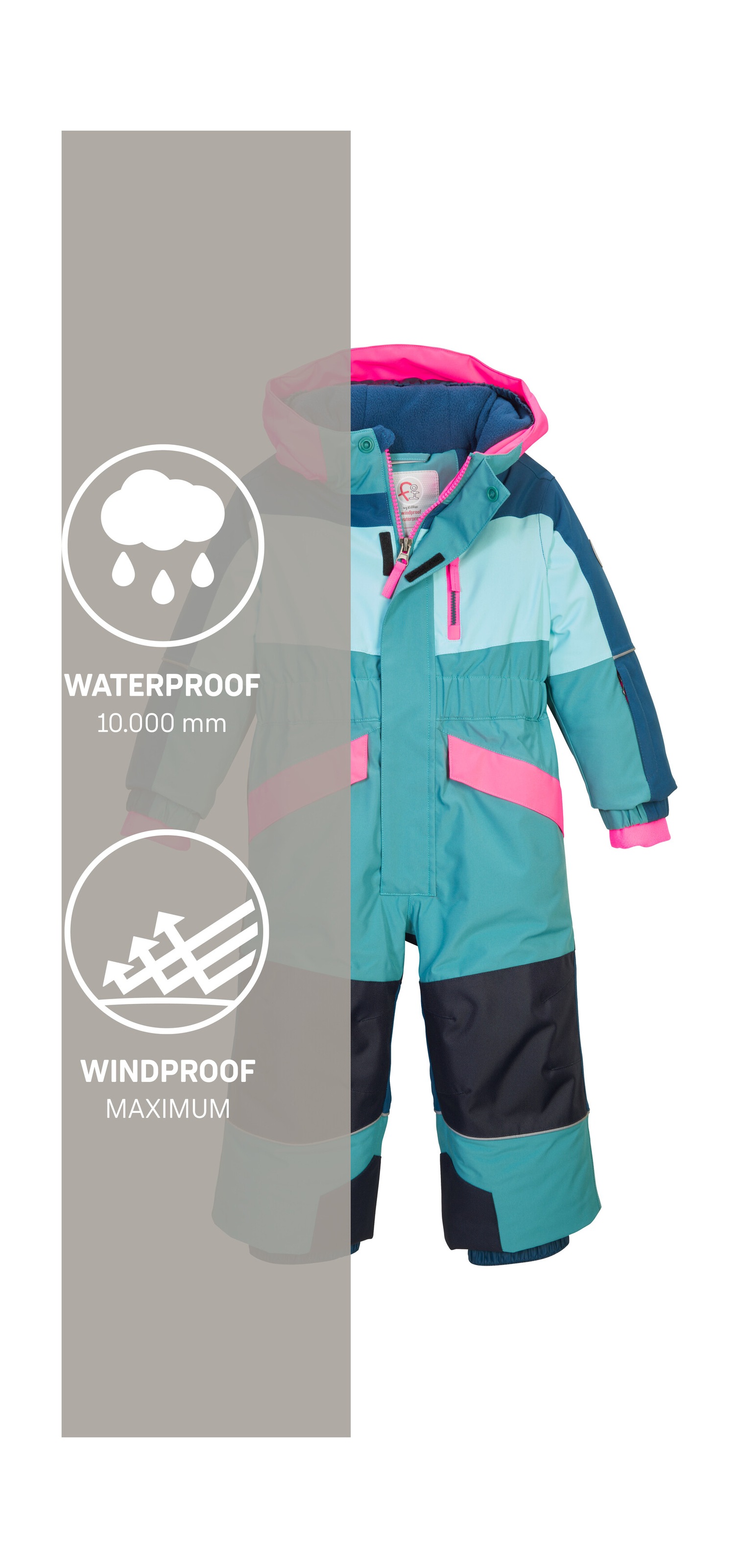 first instinct by killtec Overall »FISW 47 MNS ONPC« Warm gefütterter, wind- u. wasserdichter Schneeanzug, Grow-Up-Funktion