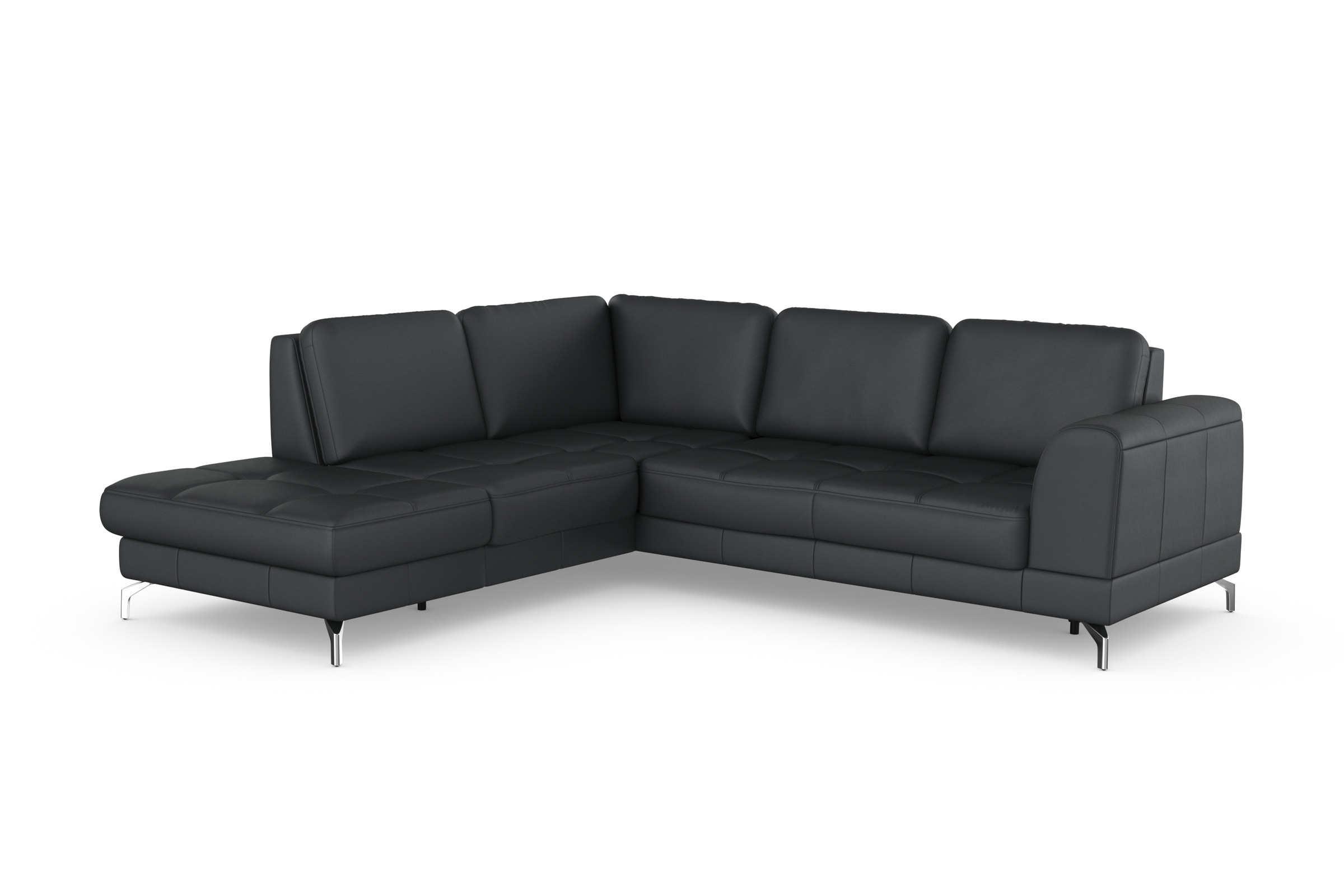 sit&more Ecksofa »Bendigo L-Form«, inklusive Sitztiefenverstellung, Bodenfreiheit 12 cm, in 2 Fußfarben