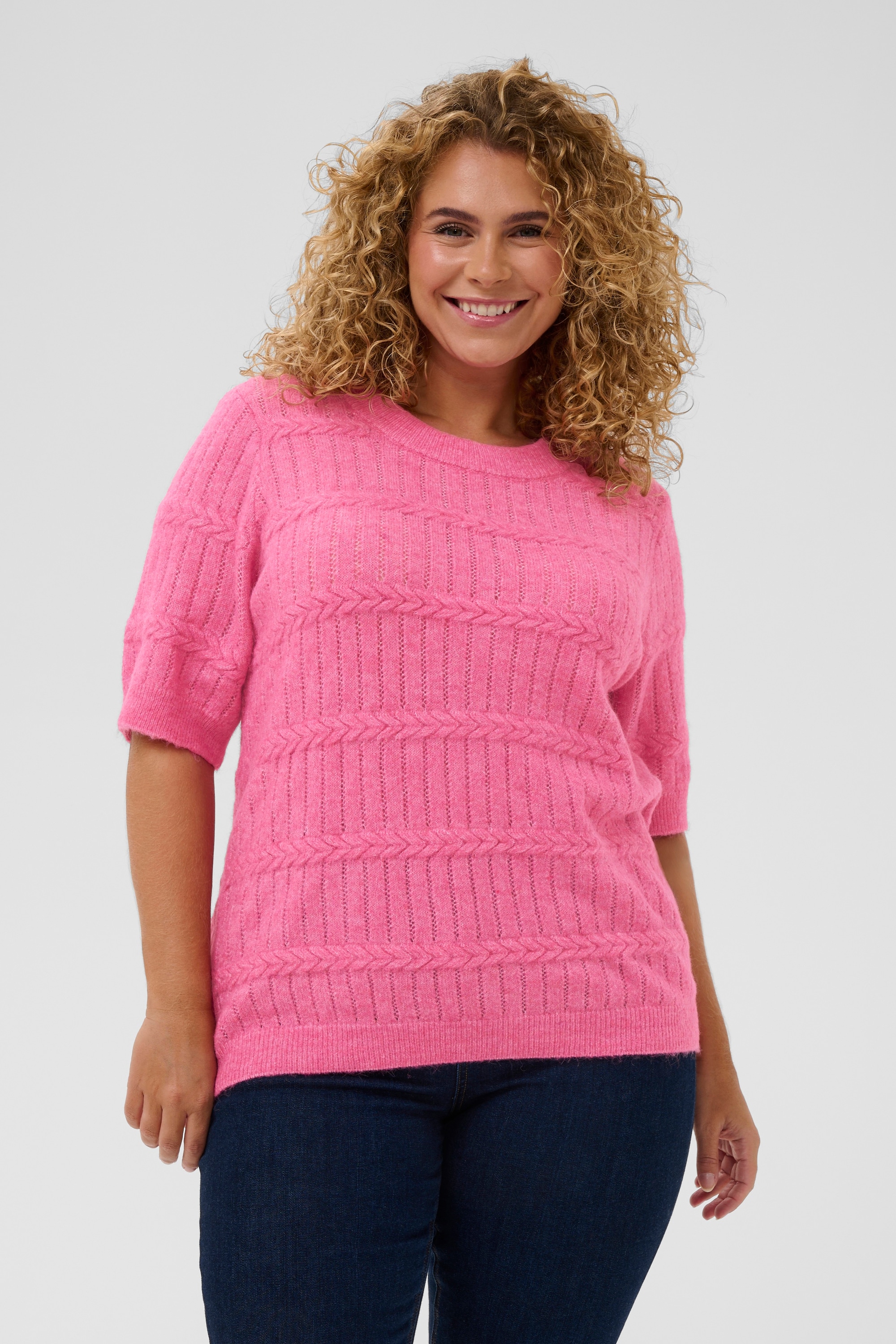 KAFFE Curve Strickpullover »Damen Strickpullover KCminia«