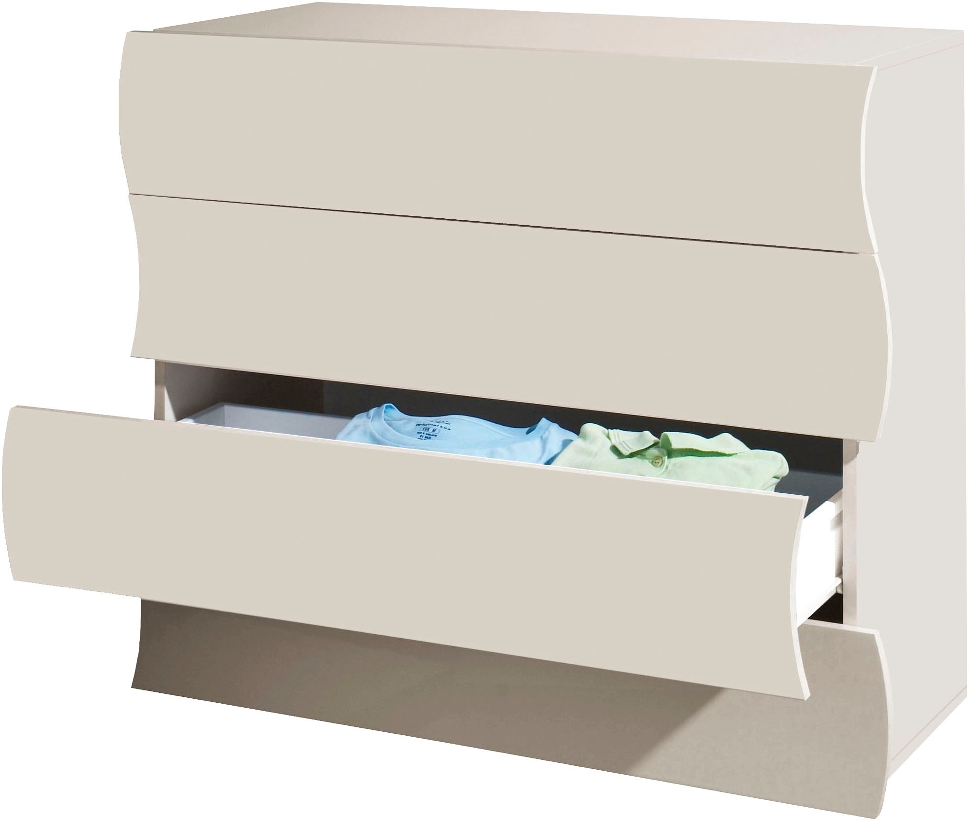 Home affaire Kommode Onda, 89cm breit, Kaschmir matt, mit 4 Schubladen, Made in Italy