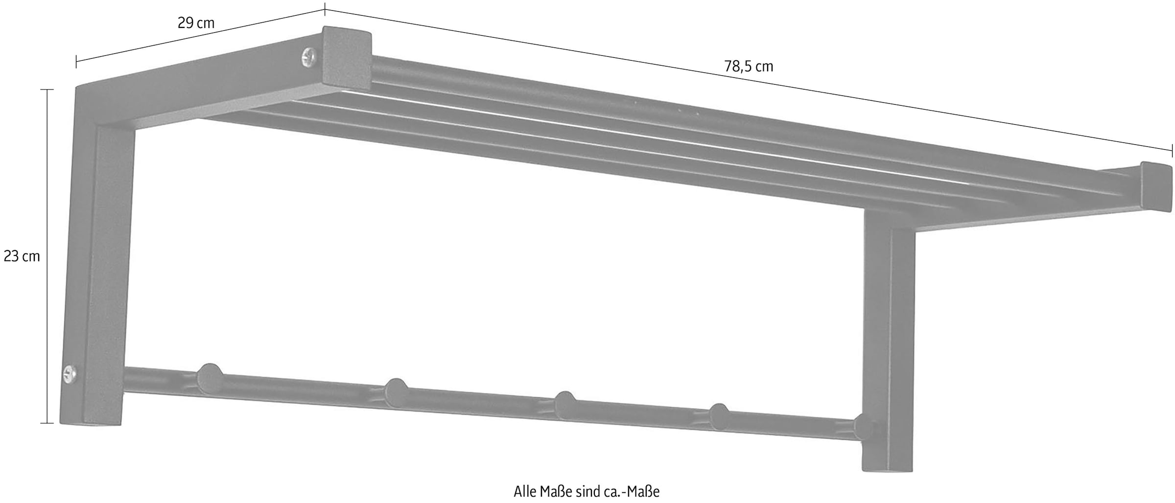 Spinder Design Garderobenhalter »Bergum« Metall, Breite 78,5 cm