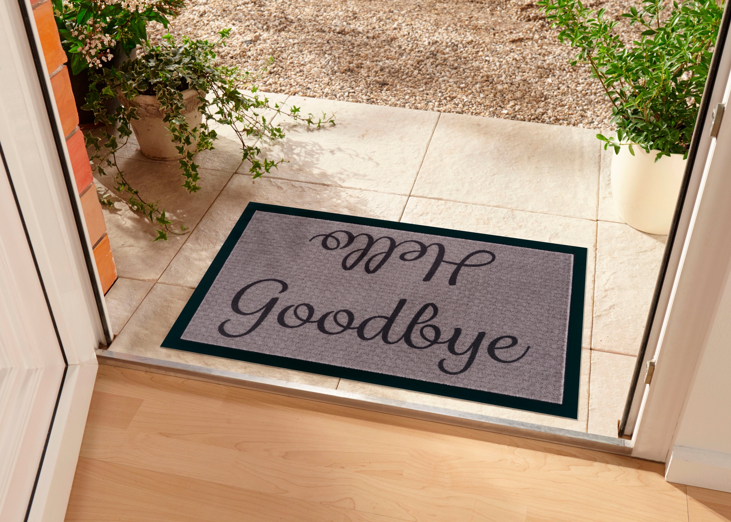 3. Bild von Home affaire Fußmatte »Hello«, rechteckig, mit Spruch, Schrift-Design, waschbar, robust, pflegeleicht, rutschfest