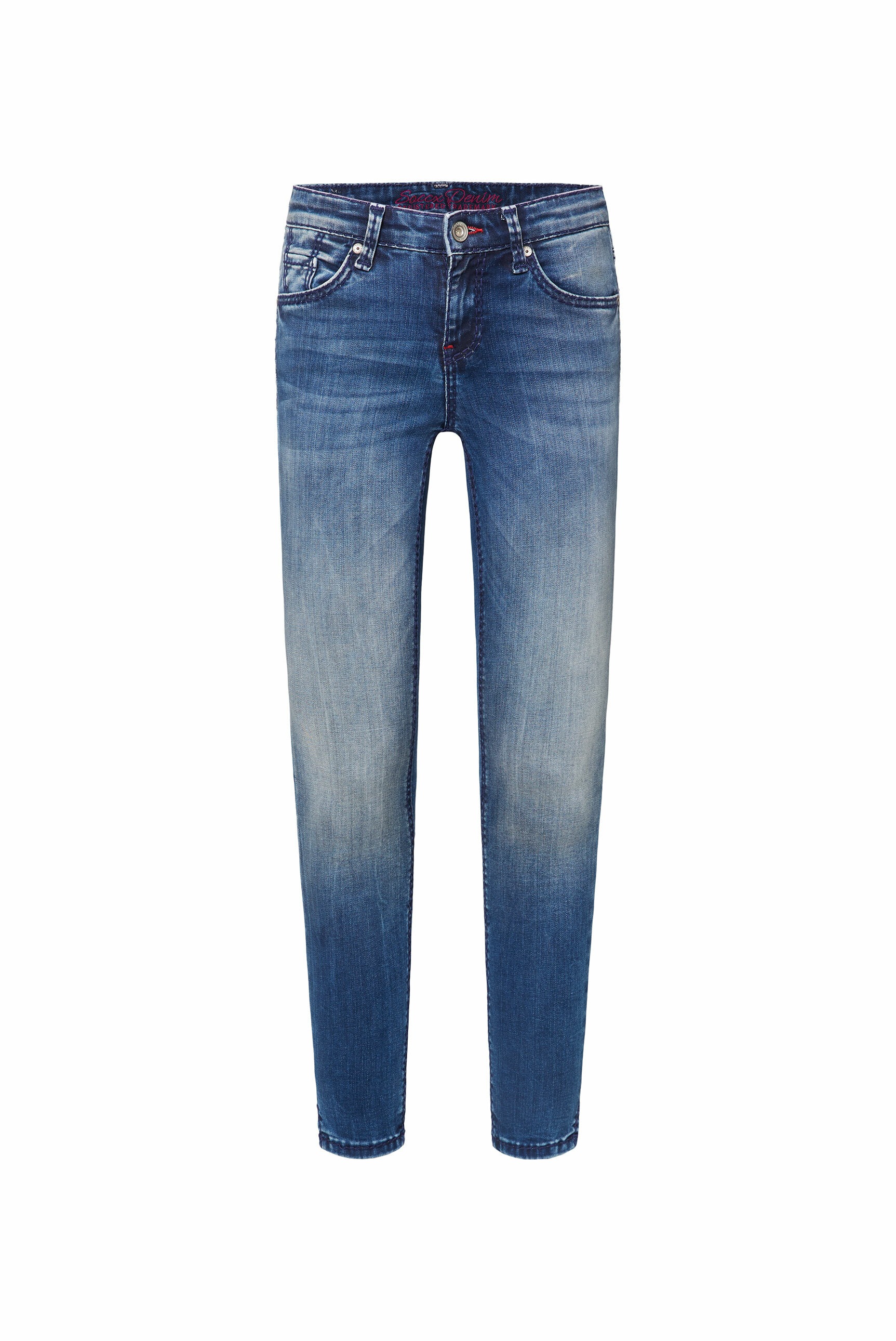 SOCCX Slim-fit-Jeans, mit breiten Nähten
