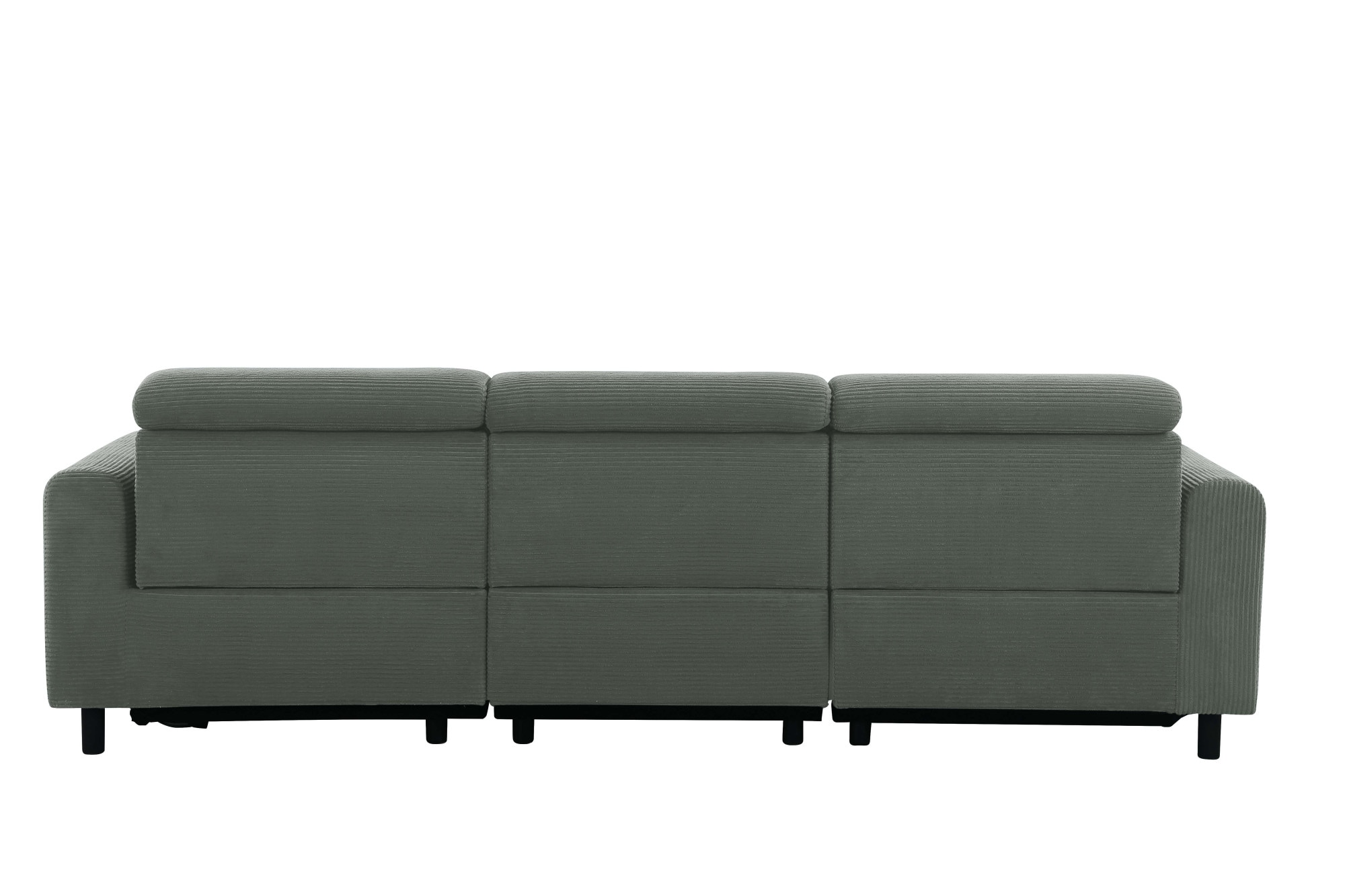 Home affaire Ecksofa »SKAANE in Cord, L-Form, 274 cm, manuelle u. elektrische Funktion,«, Kopfteilverstellung, Relax-und Liegefunktion, Federkernpolsterung