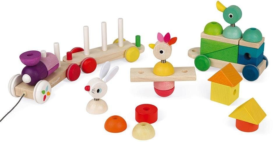Kaloo Spielzeug-Eisenbahn »Zigolos Nachziehzug Hase, Huhn und Ente groß«, FSC®- schützt Wald - weltweit