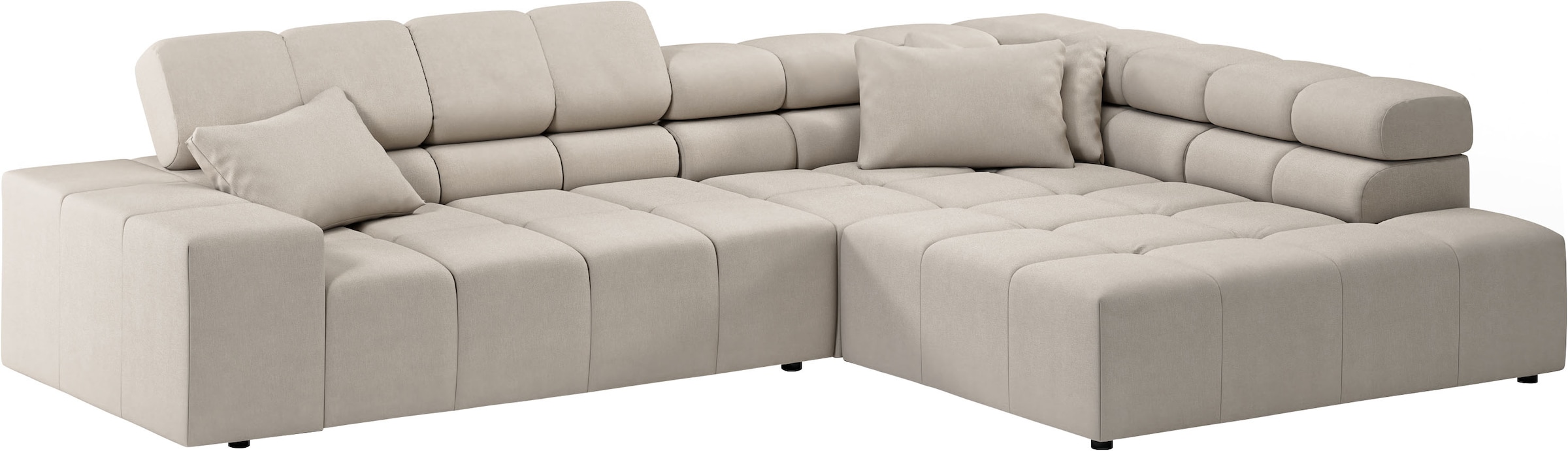 INOSIGN Ecksofa »Ancona incl. Kopfteilverstellung, OTTOs Choice, Breite 319cm, L-Form«, wahlweise motorische Sitztiefenverstellung, auch in Cord + Easy Care