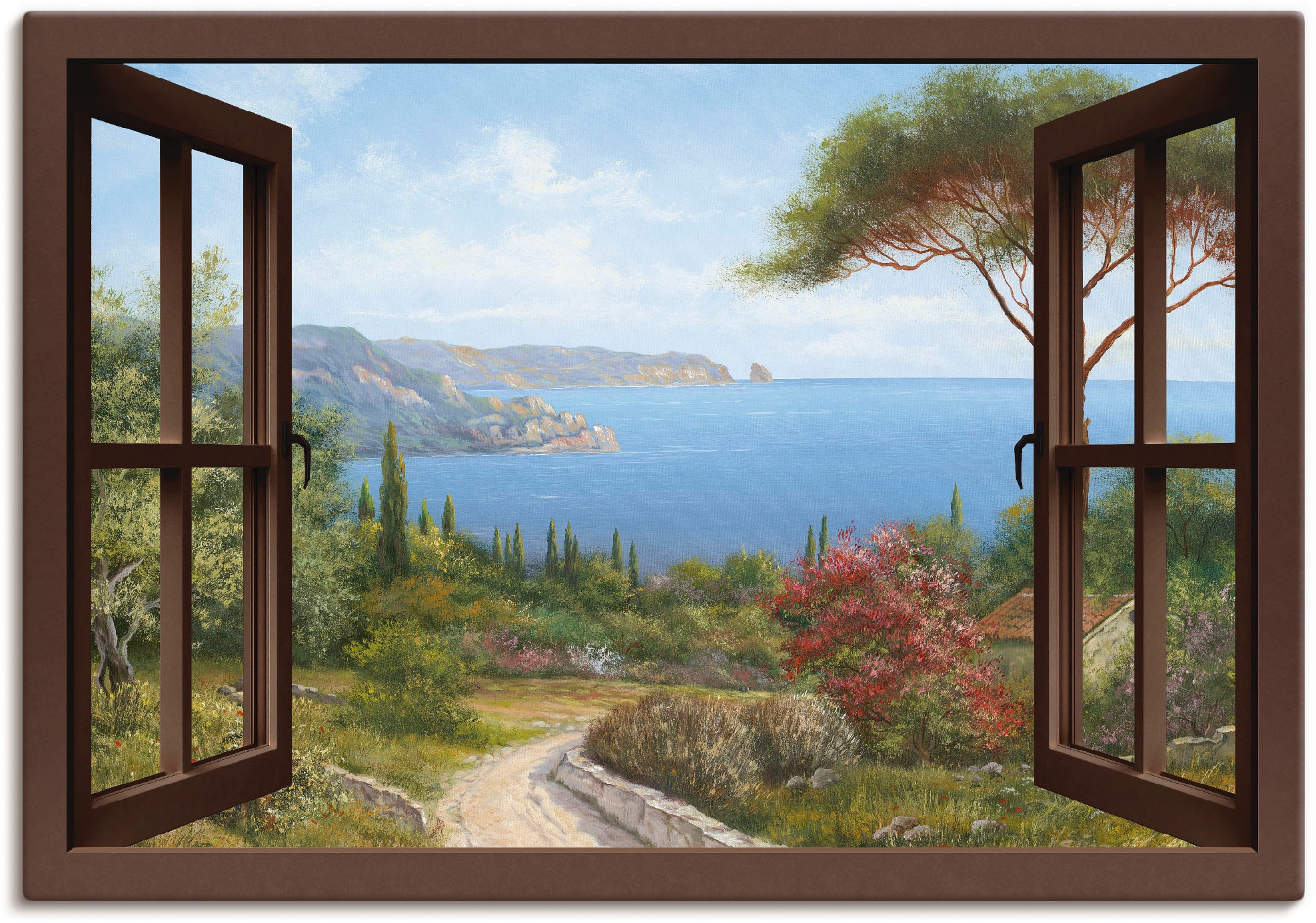 Artland Wandbild "Fensterblick Frühlingsmorgen", Fensterblick, (1 St.), als günstig online kaufen