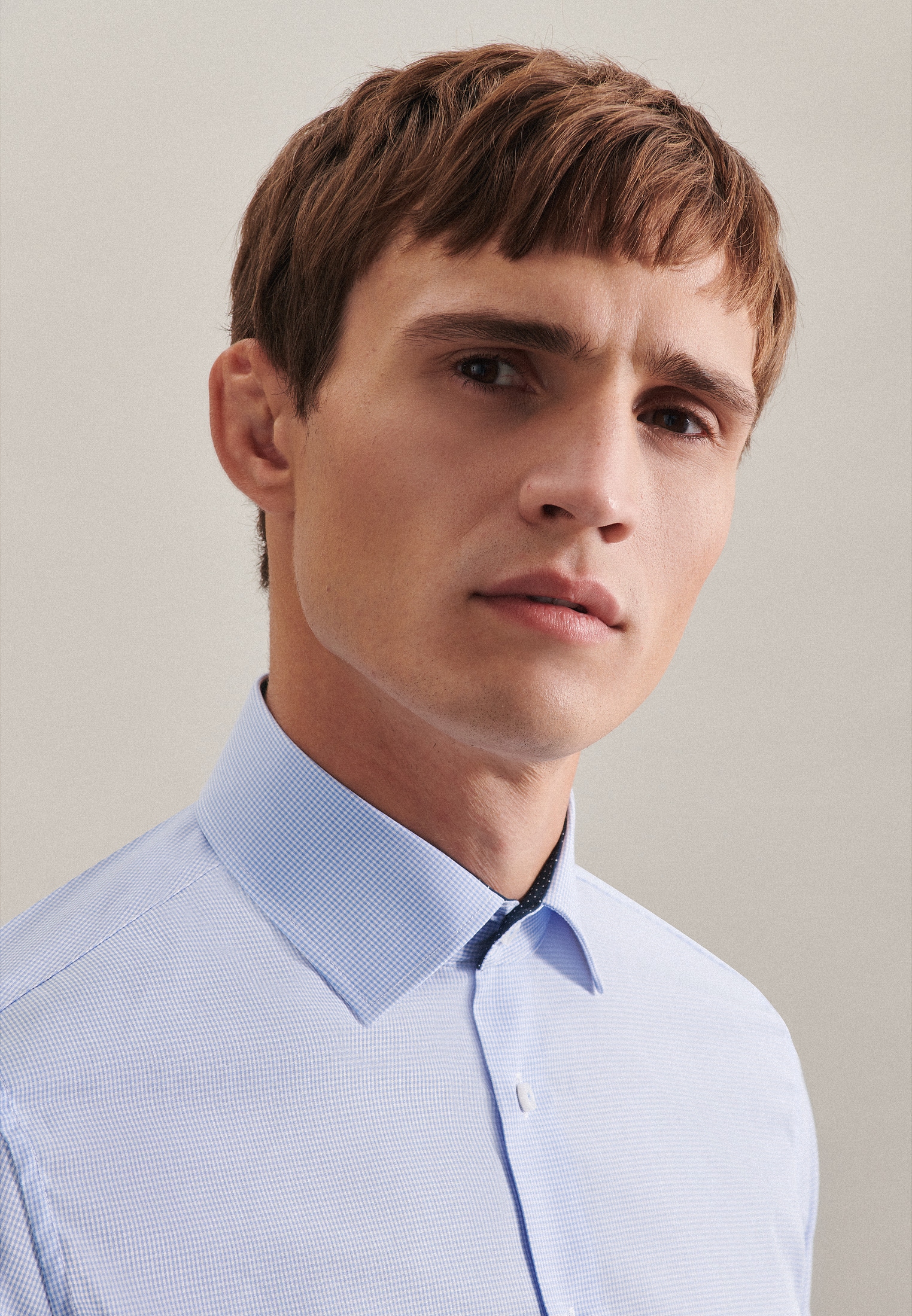 seidensticker Businesshemd »Shaped« Shaped 1/1 Kentkragen Karo