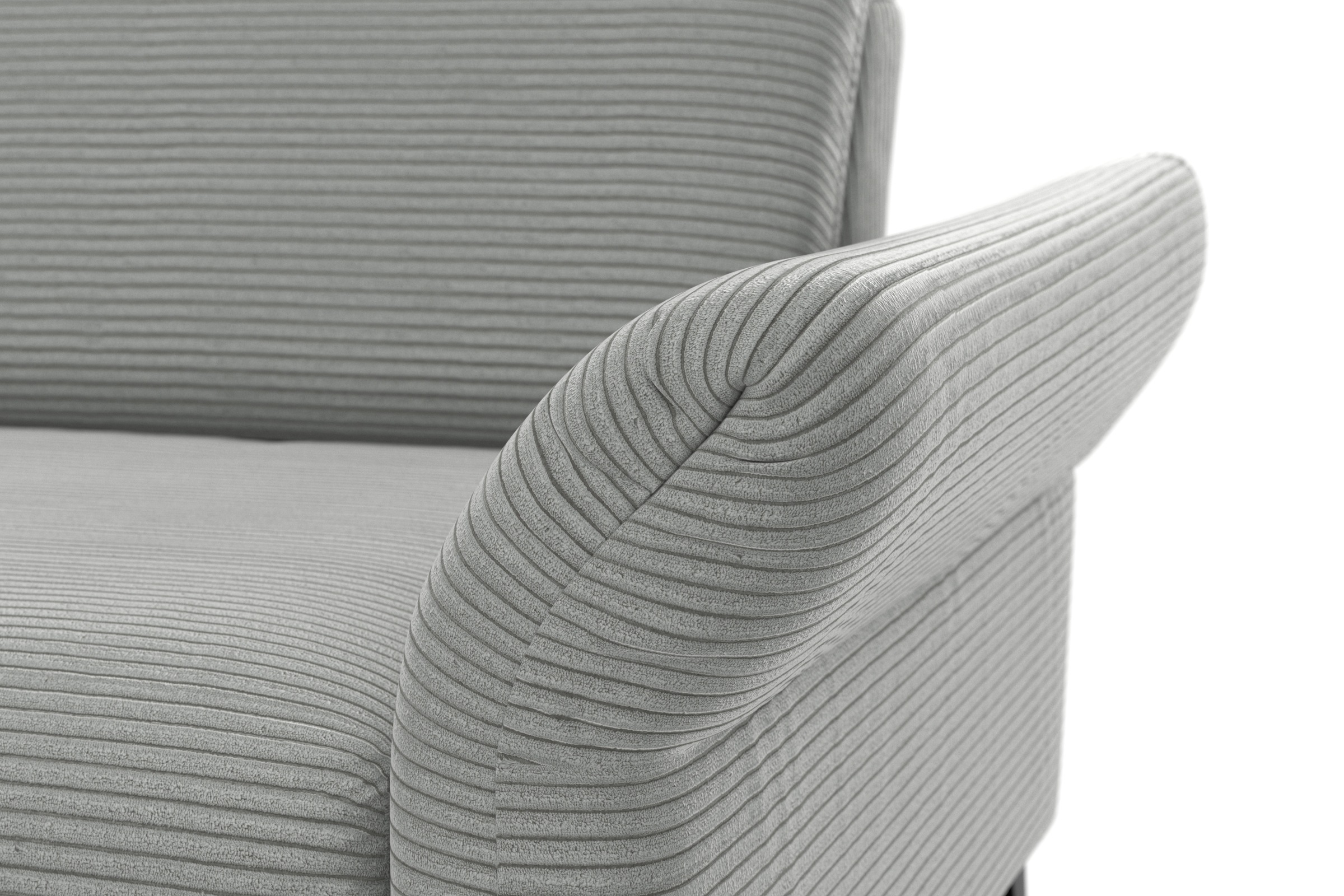 INOSIGN Ecksofa »Coco L-Form«, Sitztiefen-, Arm- und Kopfteilverstellung, Cord-Bezug, Fußhöhe 15 cm