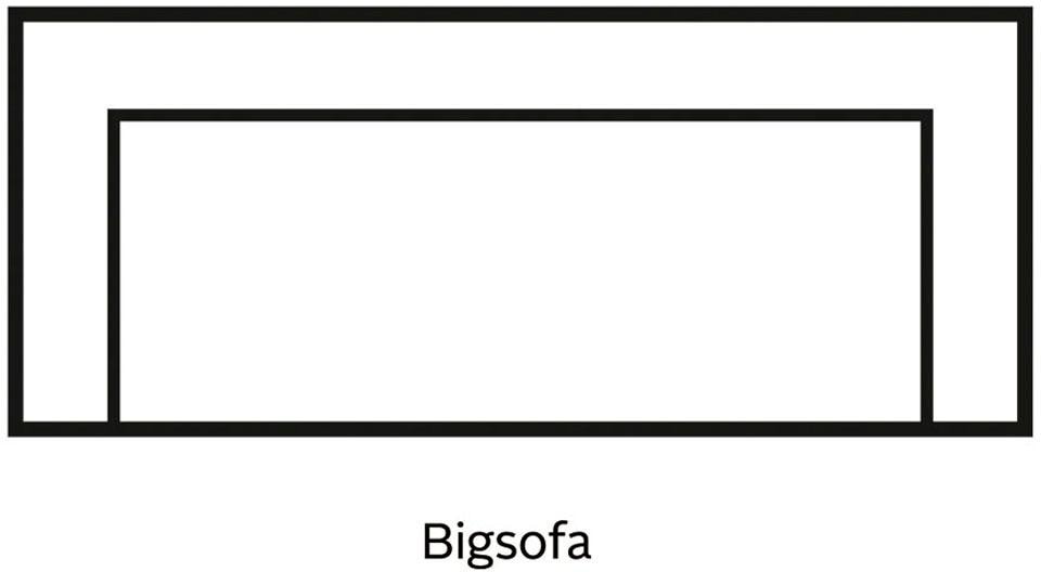 INOSIGN Big-Sofa »Ancona B/T/H: 290/110/70 cm«, auffällige Steppung, inkl. 2 Zierkissen und verstellbaren Kopfstützen