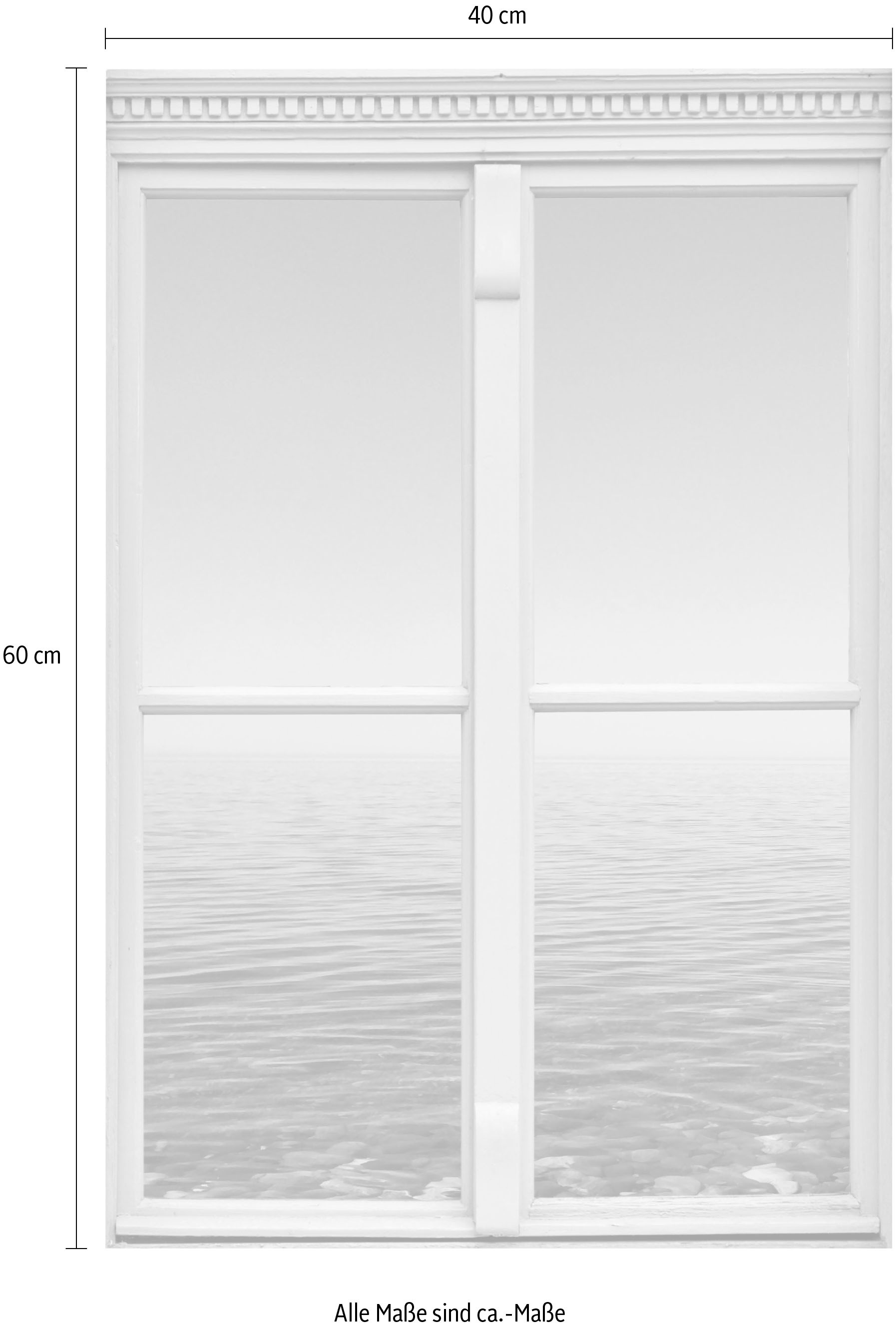 queence Wandsticker »Meer«, Wandsticker, Wandbild, selbstklebend, 3D, Fenster