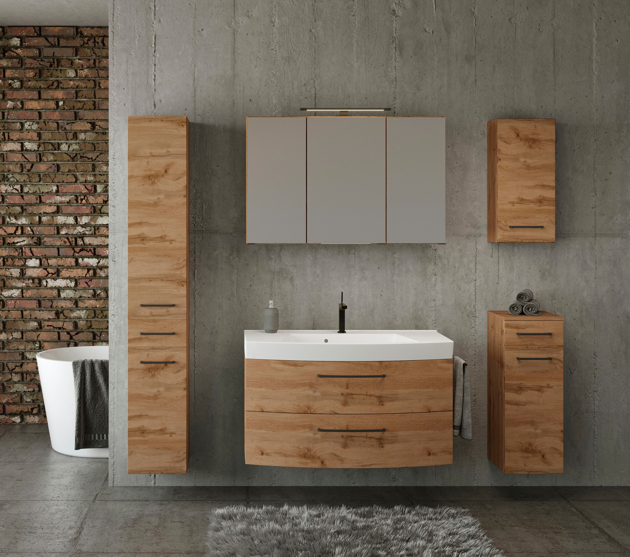 welltime Badmöbel-Set »Chicago« 5 Stk. tlg. günstig online kaufen