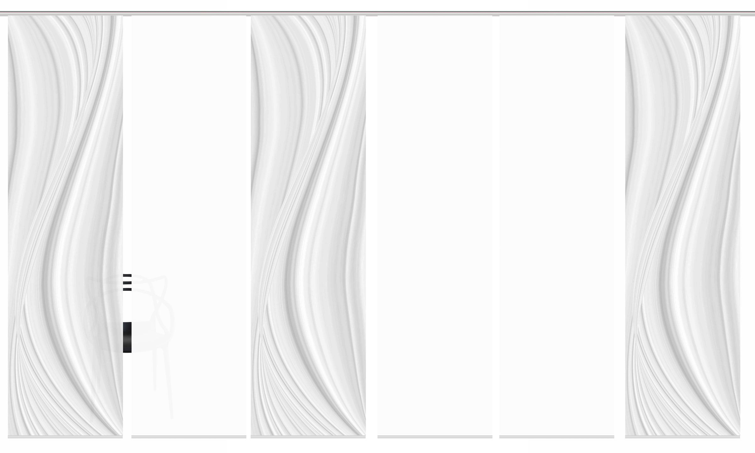 HOME WOHNIDEEN Schiebegardine »LAURINA 6er SET«, (6 St.), Schiebevorhang Digidruck 6er Set LAURINA
