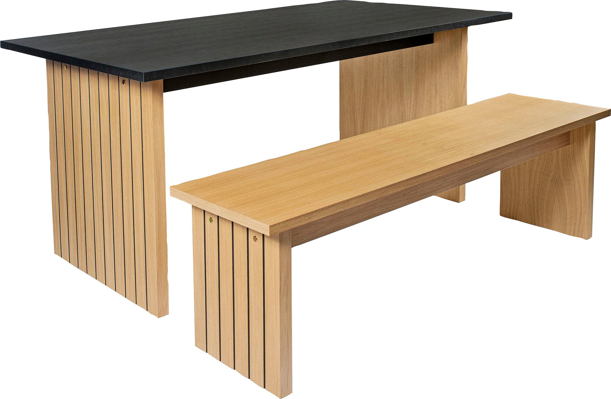Woodman Esstisch »Stripe«, Holzfurnier aus Eiche günstig online kaufen