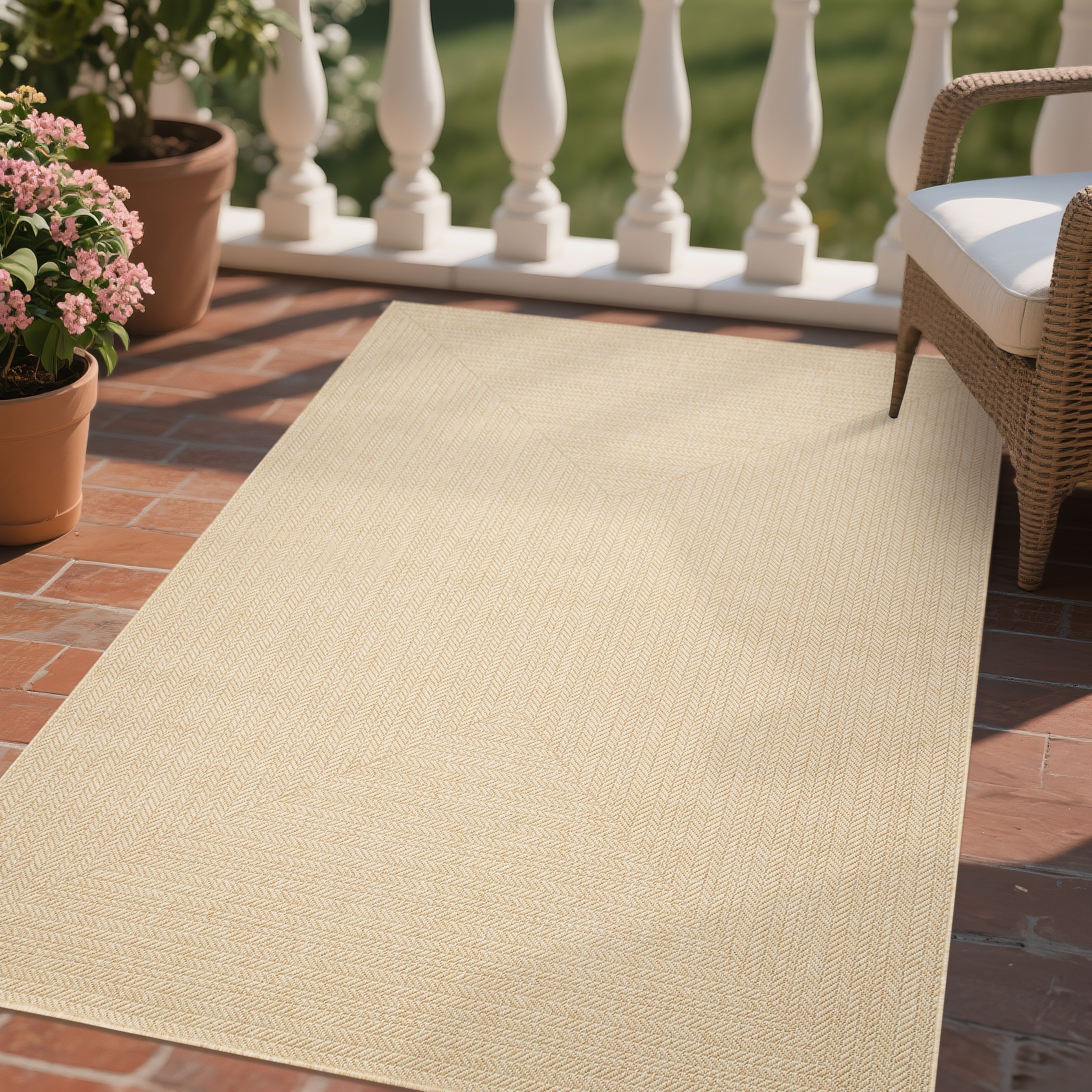 OTTO home Teppich »Aliv«, rechteckig, 3 mm Höhe, In-und Outdoorgeeignet, Sisal-Look robust, leicht zu reinigen