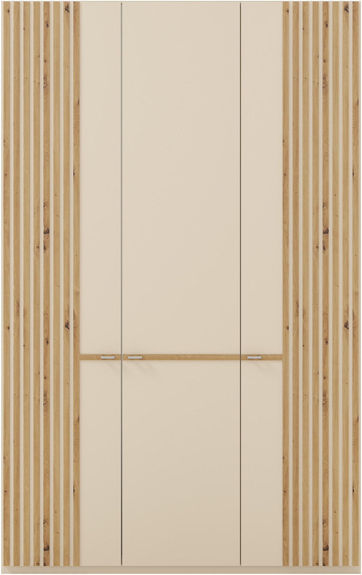 Musterring Drehtürenschrank »Isabelle« Lamellen in Eiche, Griffe in silber, verschiedene Größen und Farben