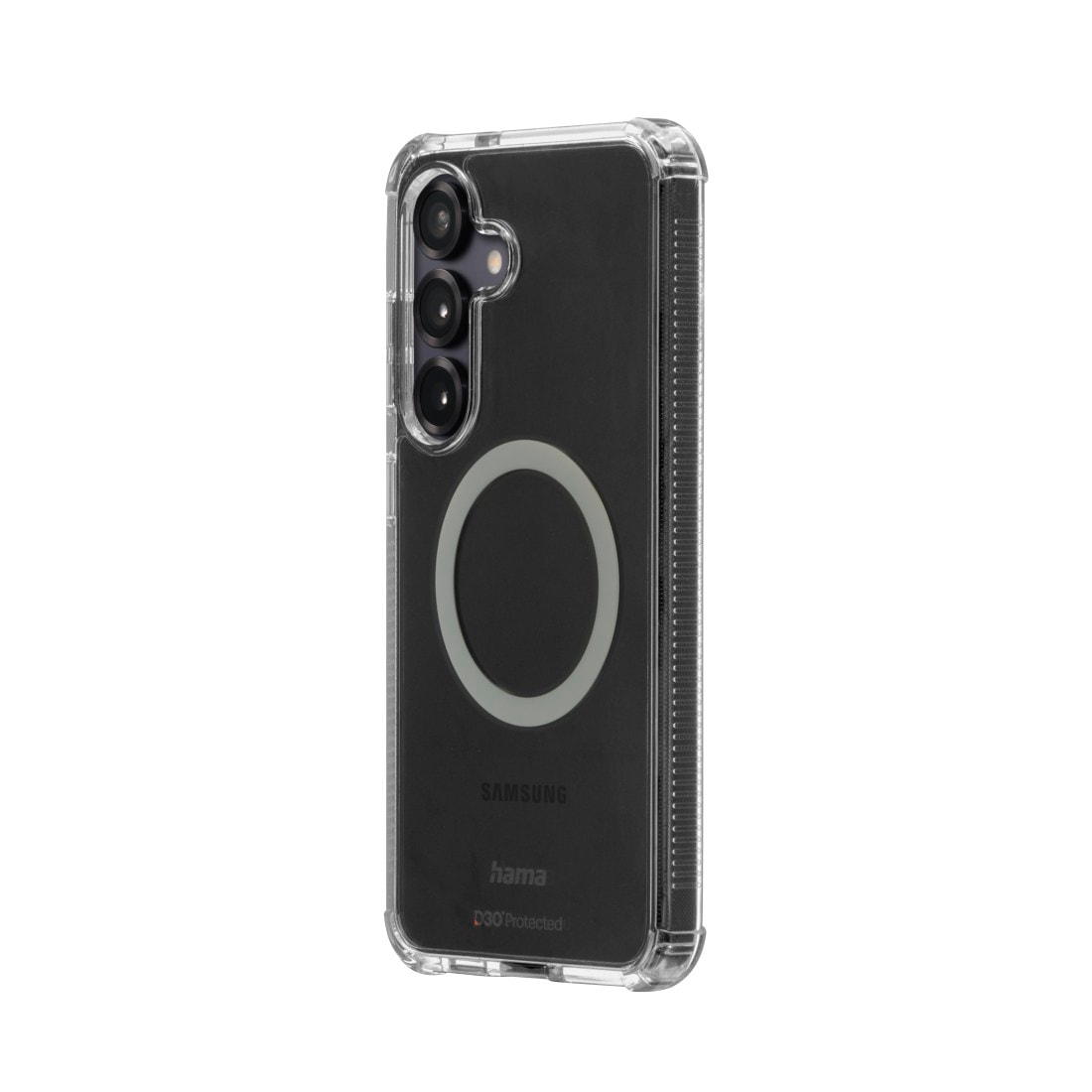 Hama Smartphone-Hülle »Handyhülle magnetisch für Galaxy S25+ (für Qi2, D3O, durchsichtig)«, Samsung Galaxy S25+, Wireless-Charging