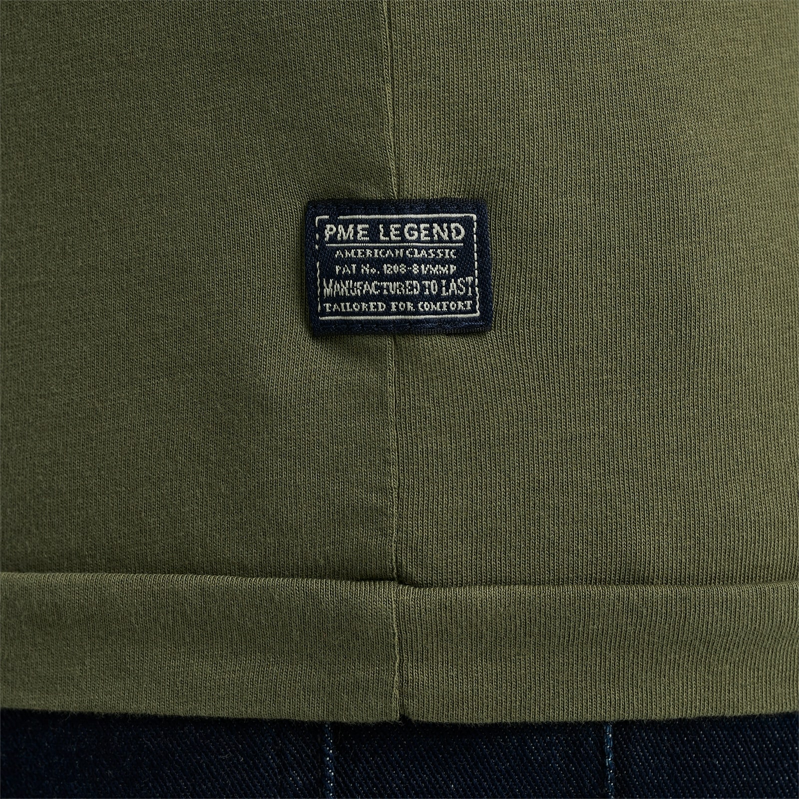 PME LEGEND T-Shirt, eingefasster Rundhalsausschnitt mit Rollkante
