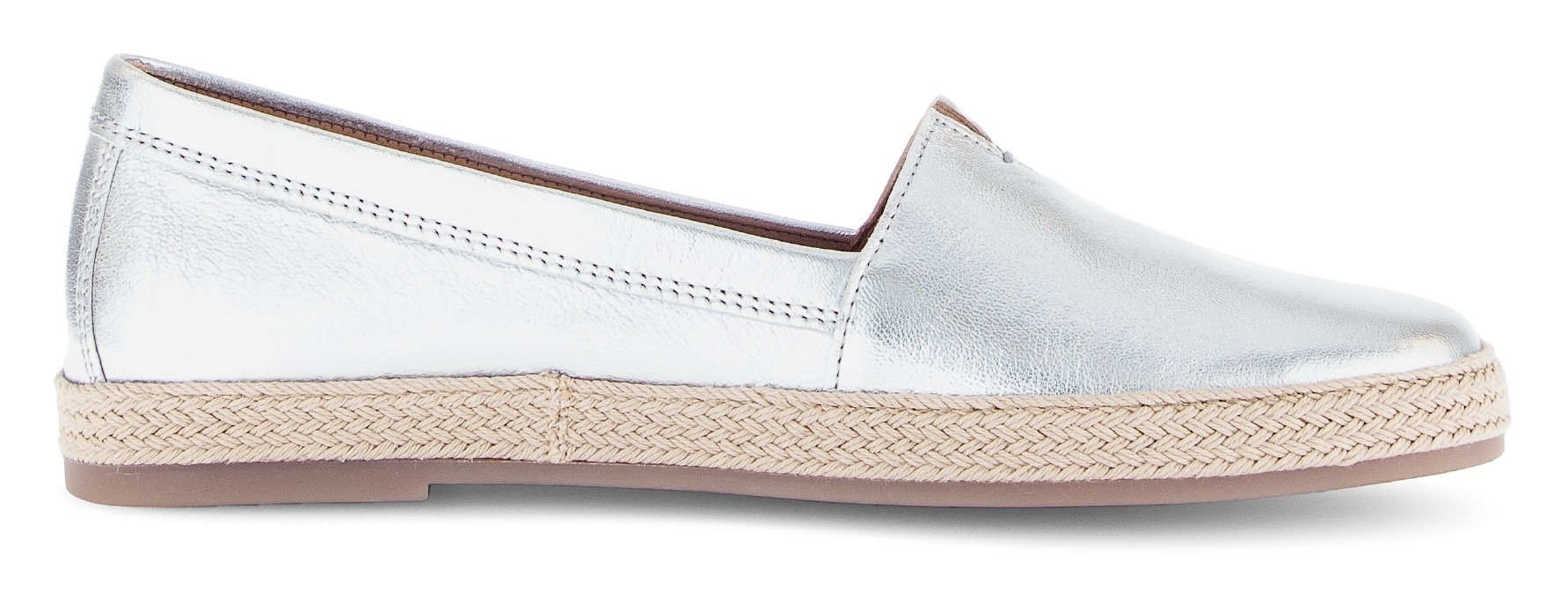Gabor Slipper, Schlupfschuh, Bequemschuh, Flats mit jutebezogenem Plateau