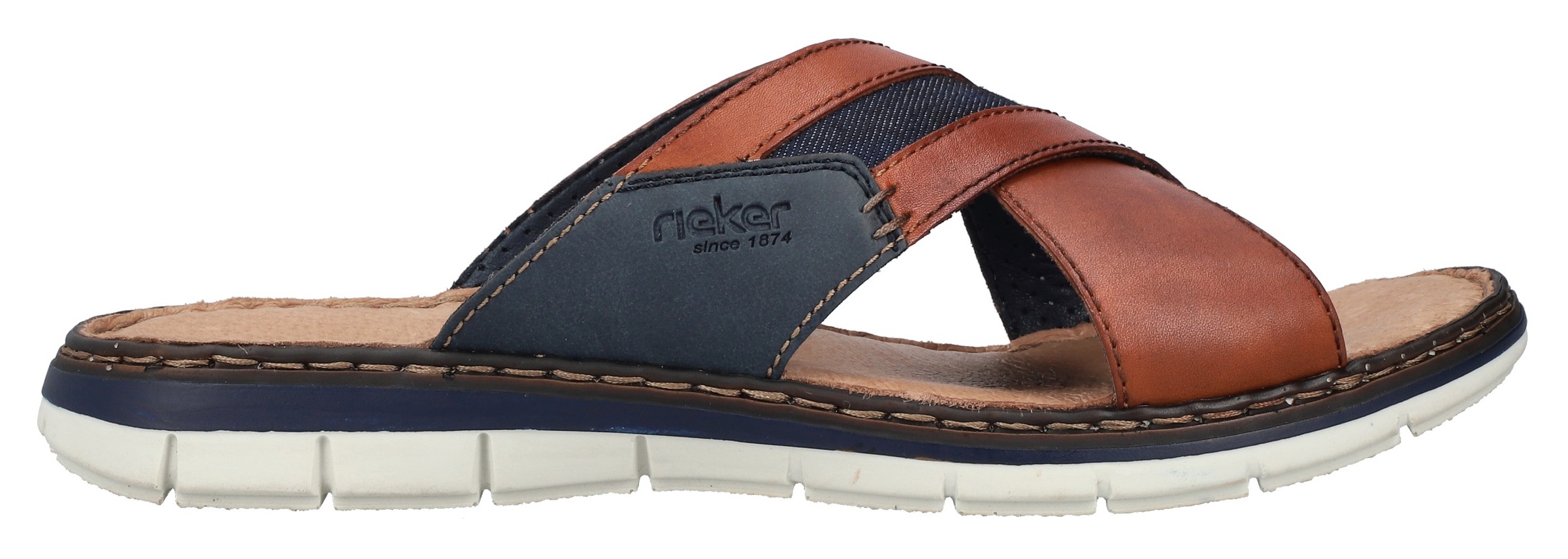 Rieker Pantolette, Sommerschuh, Strandschuh, Hausschuh mit weicher Innensohle