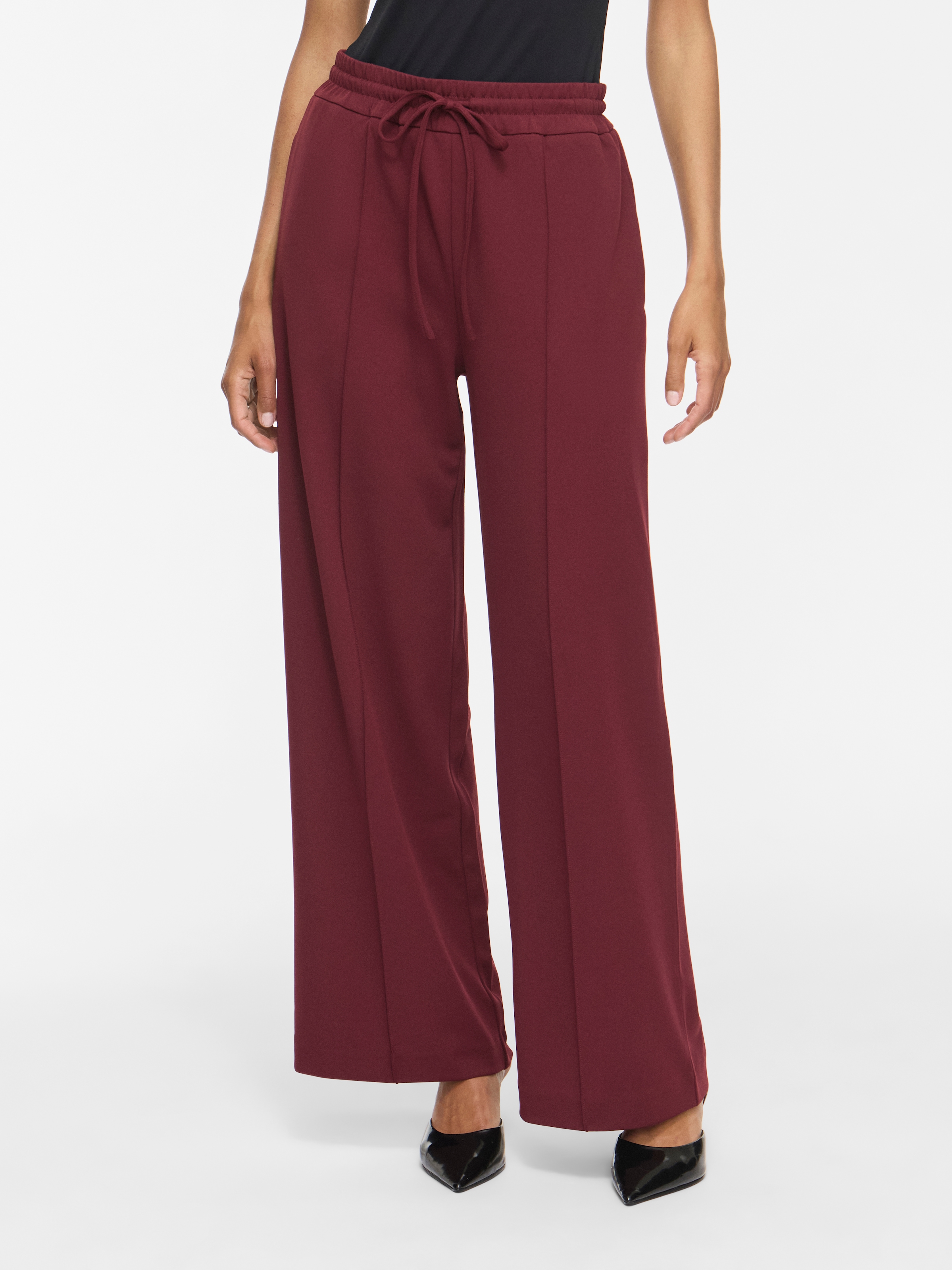 Vila Schlupfhose »VICLUA HW WIDE PANTS-NOOS«  Materialmix