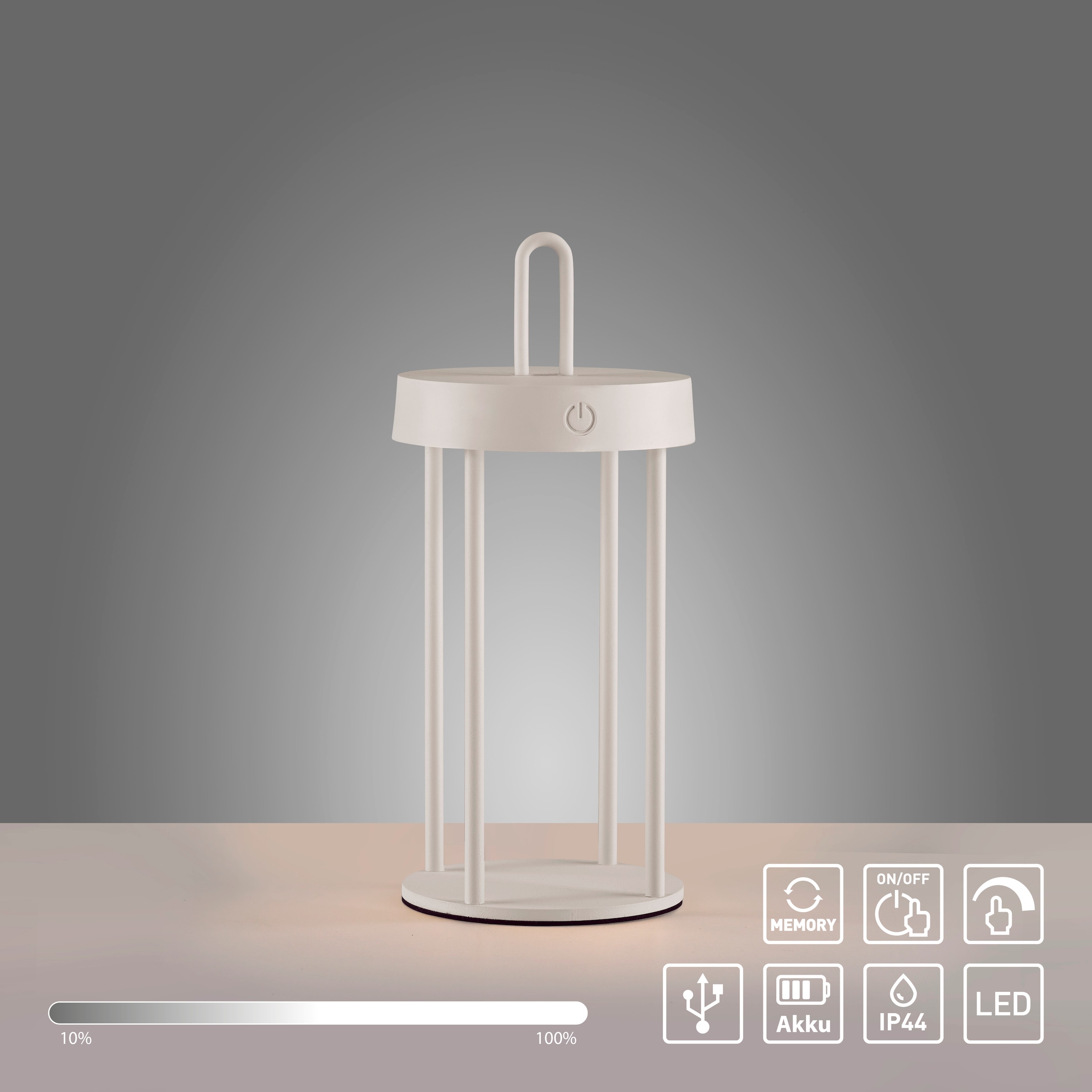 JUST LIGHT Tischleuchte »ANSELM«, 1 flammig, Leuchtmittel LED-Modul | LED fest integriert, Akkuleuchte