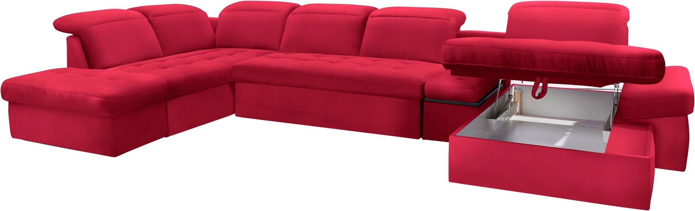 sit&more Wohnlandschaft »Stardust U-Form«, inklusive Kopfteilverstellung, Armlehnenfunktion und Tischelement