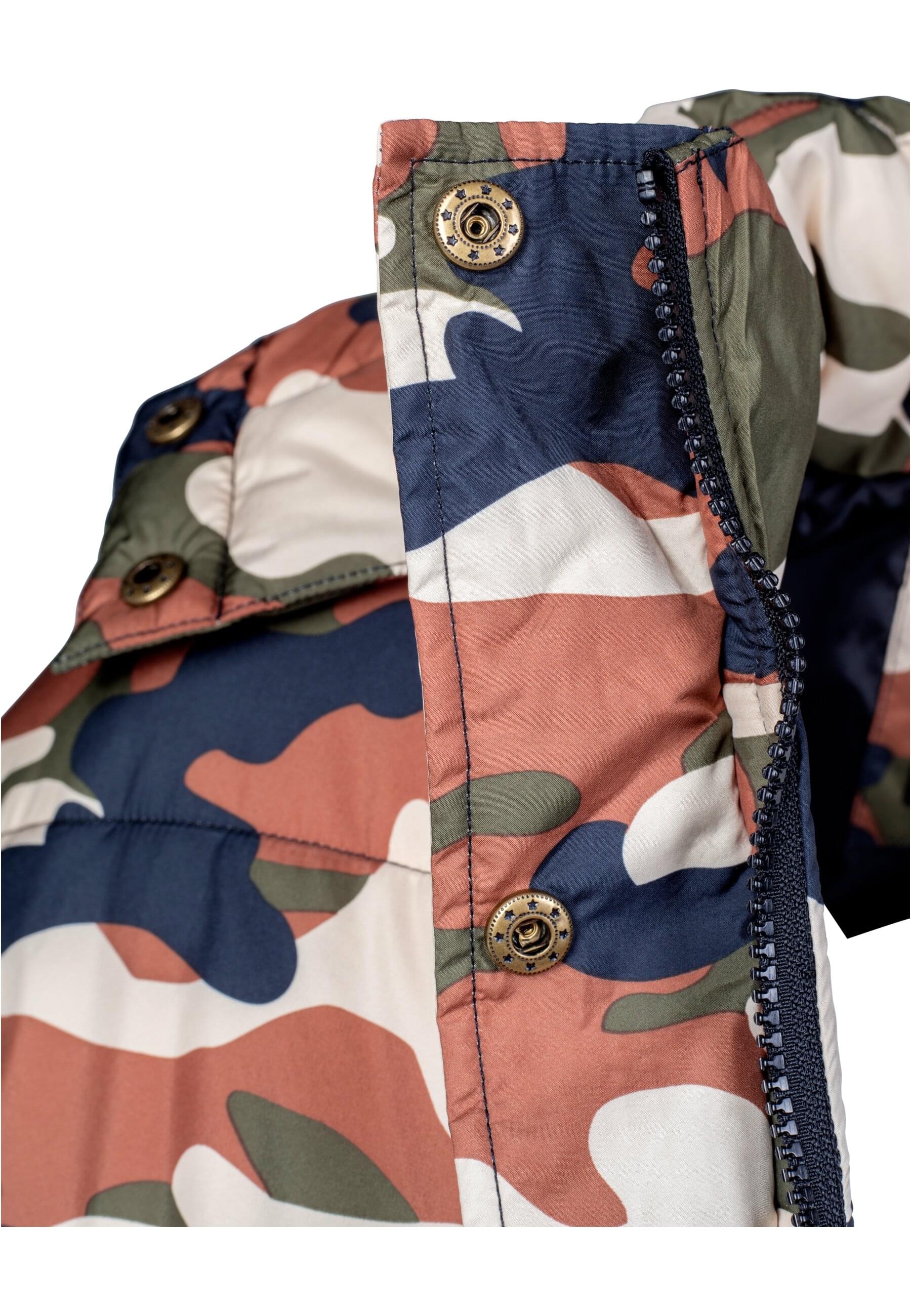 URBAN CLASSICS Winterjacke »Urban Classics Damen Ladies Boyfriend Camo Puffer Jacket« 1 Stk. tlg. mit Kapuze