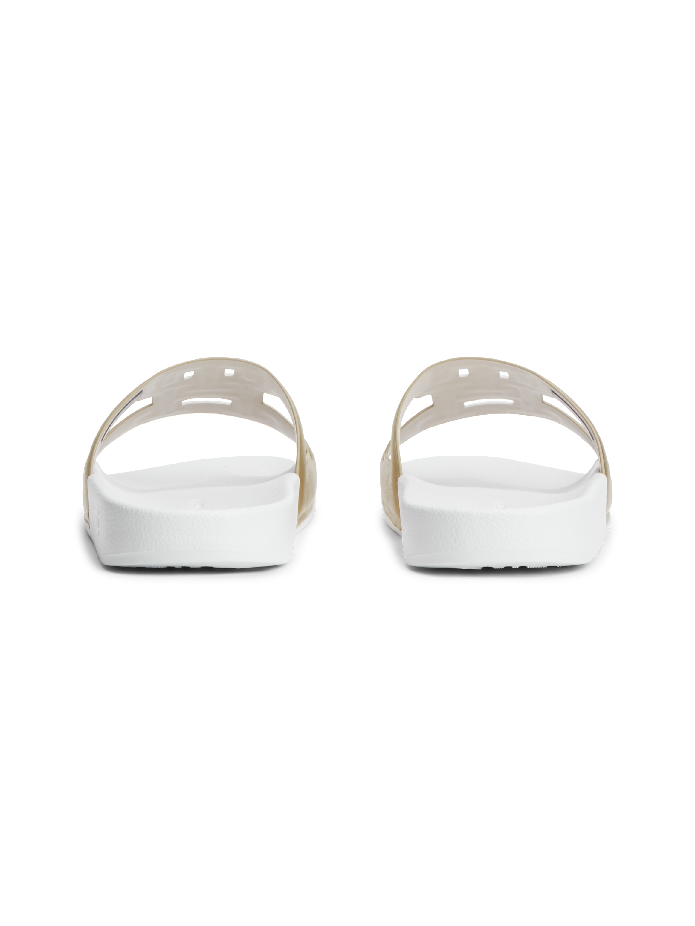 Tommy Hilfiger Pantolette »TH MONOGRAM POOL SLIDE«  Sommerschuh, Strandschuh mit großem TH-Bandagenlogo
