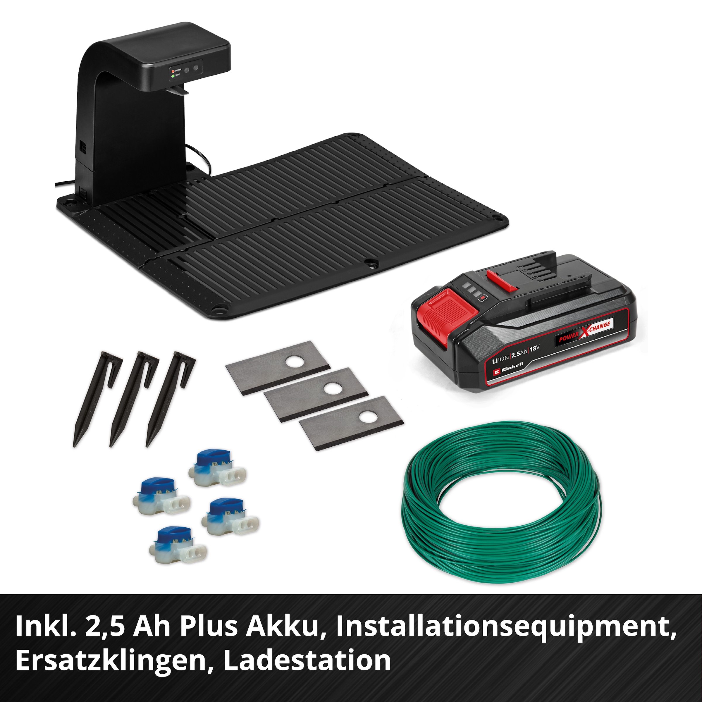 Einhell Rasenmähroboter »»FREELEXO 500««, (7 St.), Inkl. 2,5 Ah Plus Akku und Ladestation