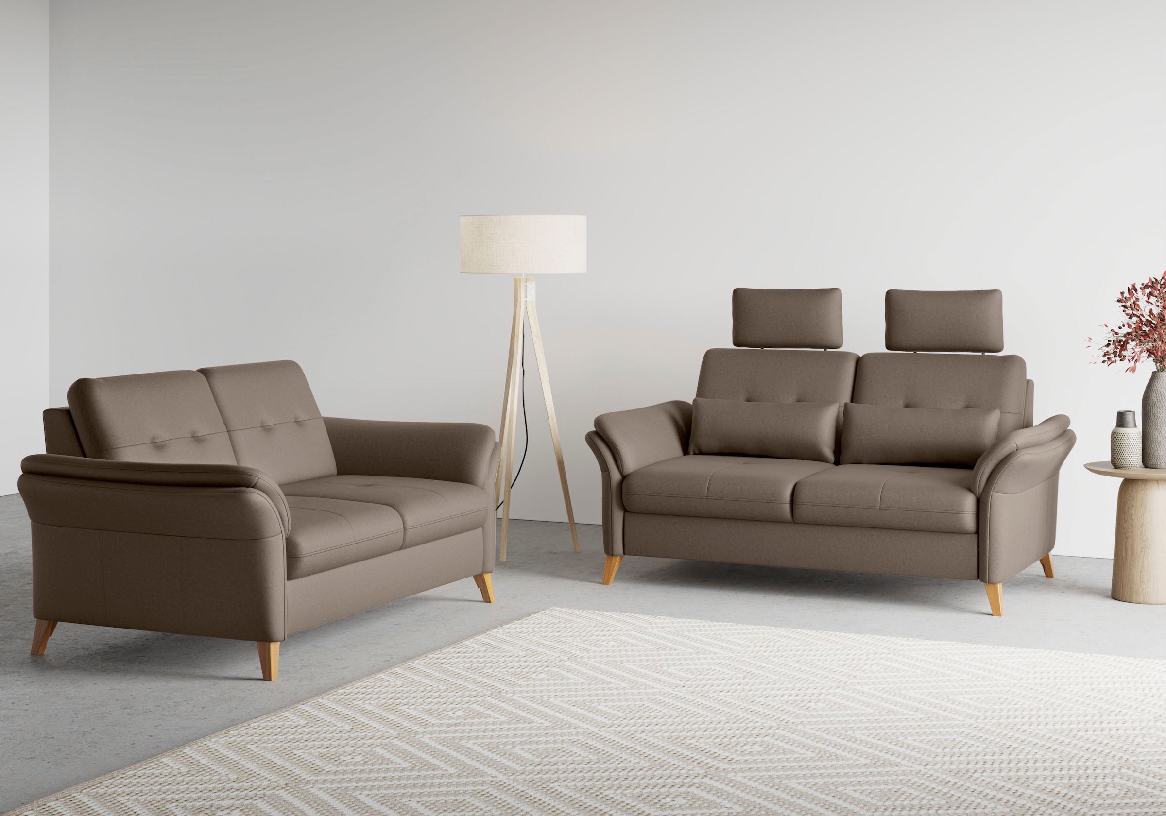 sit&more 2-Sitzer »Göteborg«, inklusive Sitztiefenverstellung und Federkern